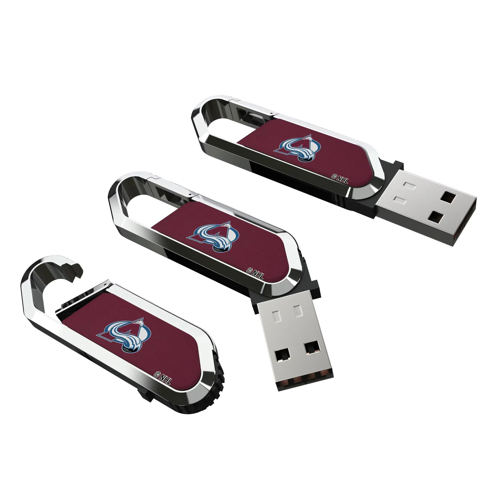 Colorado Avalanche Solid USB 32GB Clip Style Flash Drive
