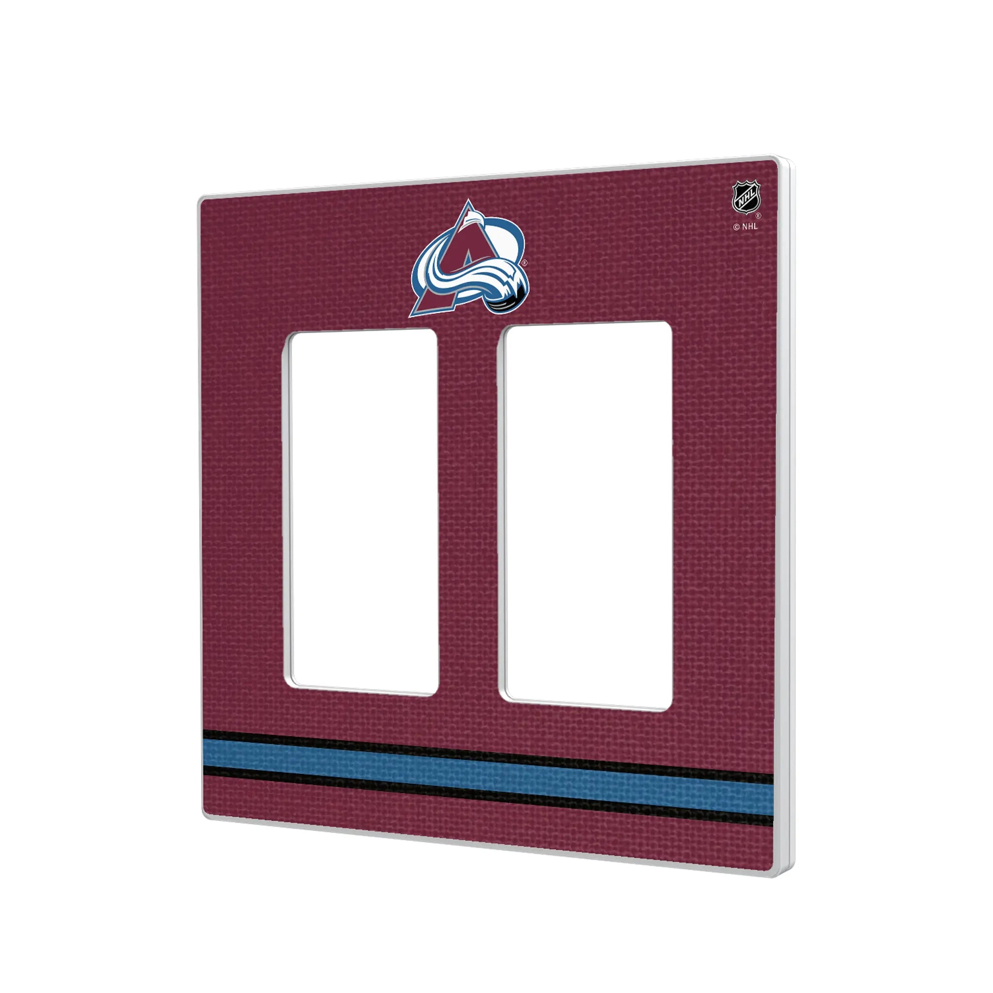 Colorado Avalanche Stripe Hidden-Screw Light Switch Plate