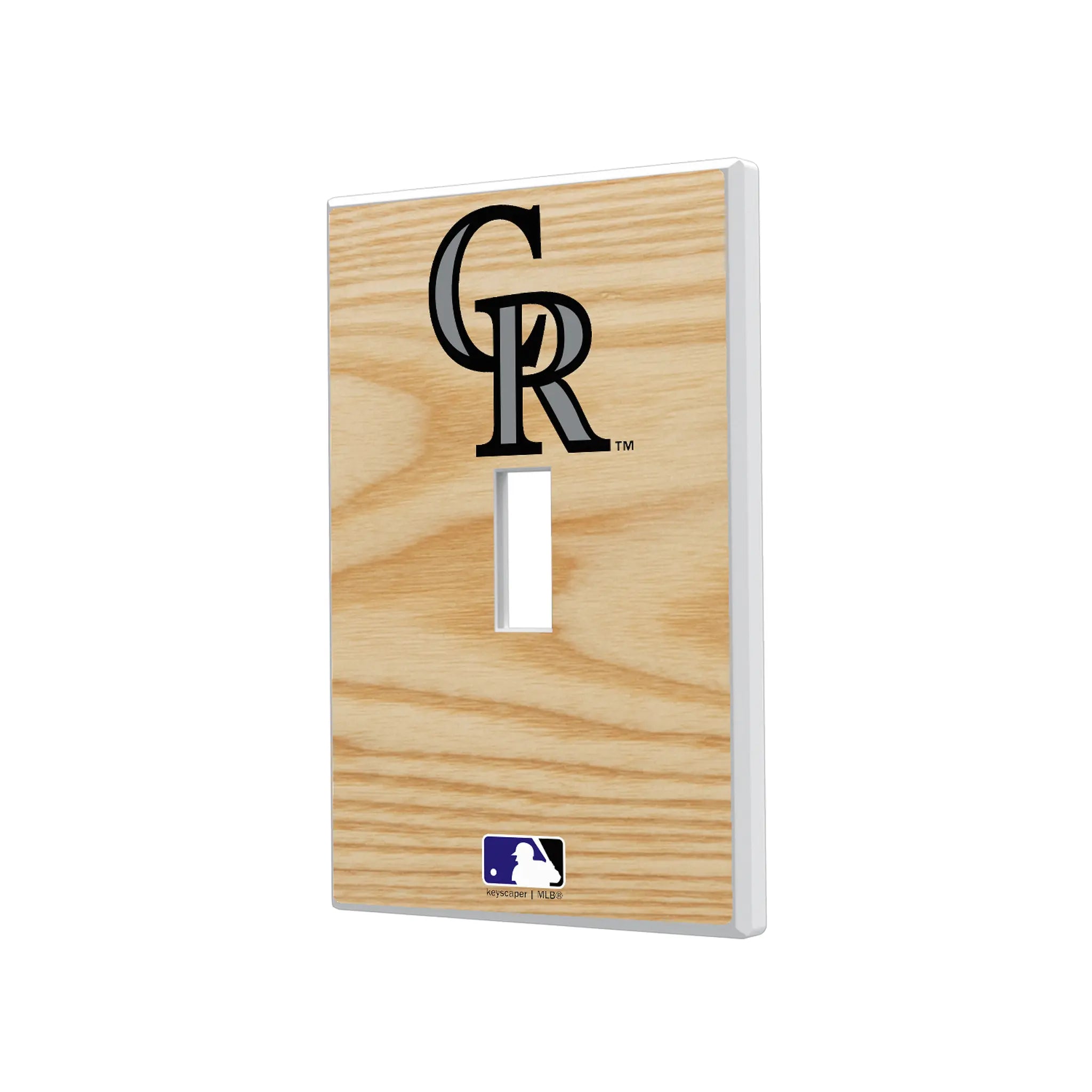 Colorado Rockies Baseball Bat Hidden-Screw Light Switch Plate