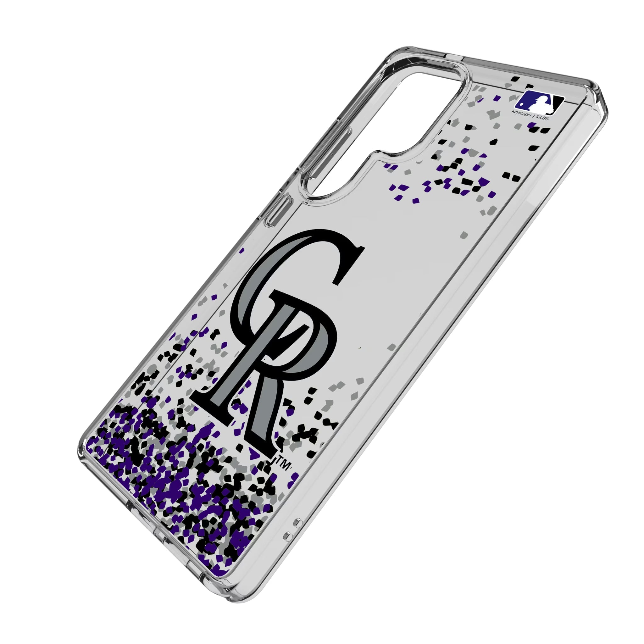 Colorado Rockies Confetti Clear Phone Case for Samsung Galaxy - Sports Gifts, Sports Memorabilia, Sports Collectibles, Fan Shop
