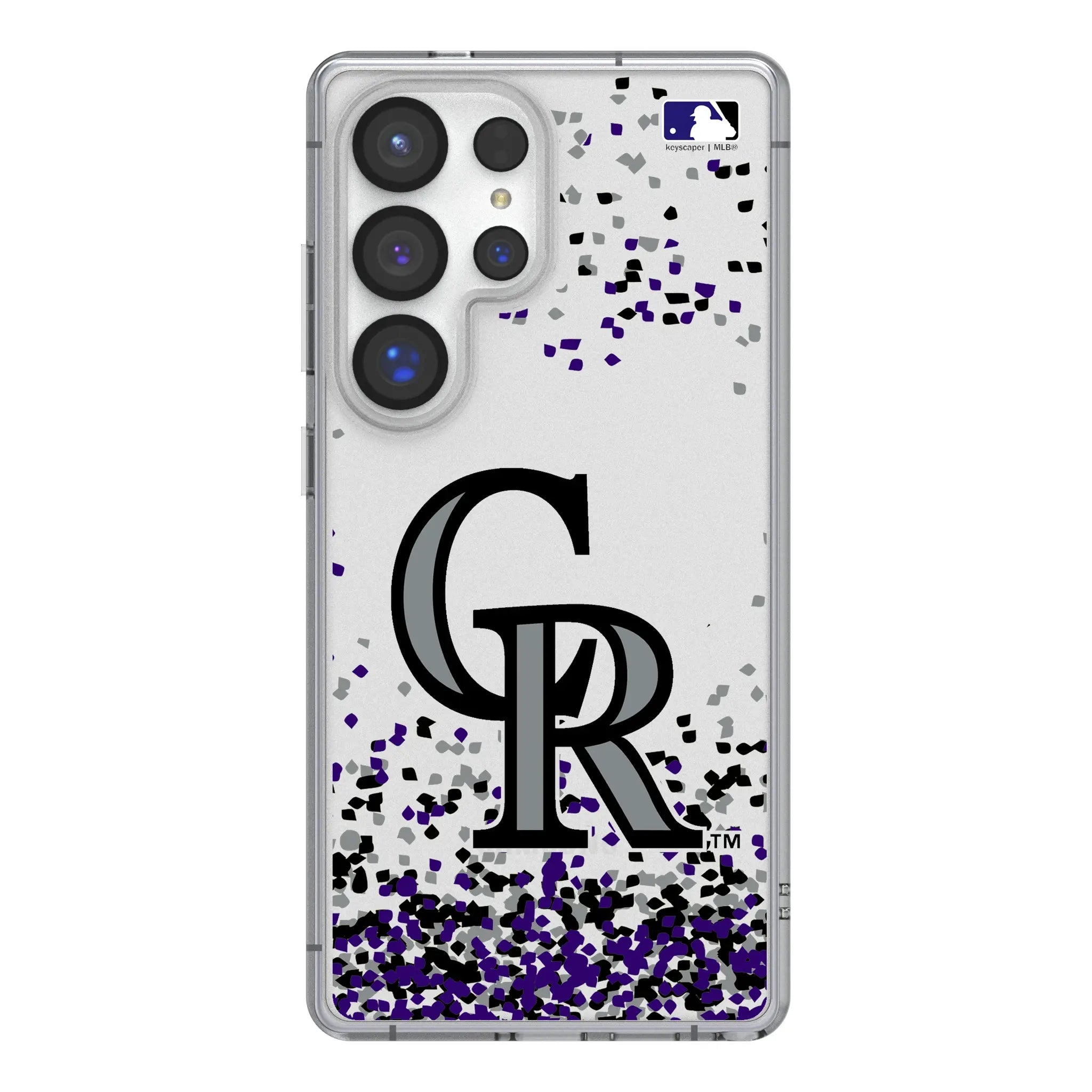 Colorado Rockies Confetti Clear Phone Case for Samsung Galaxy