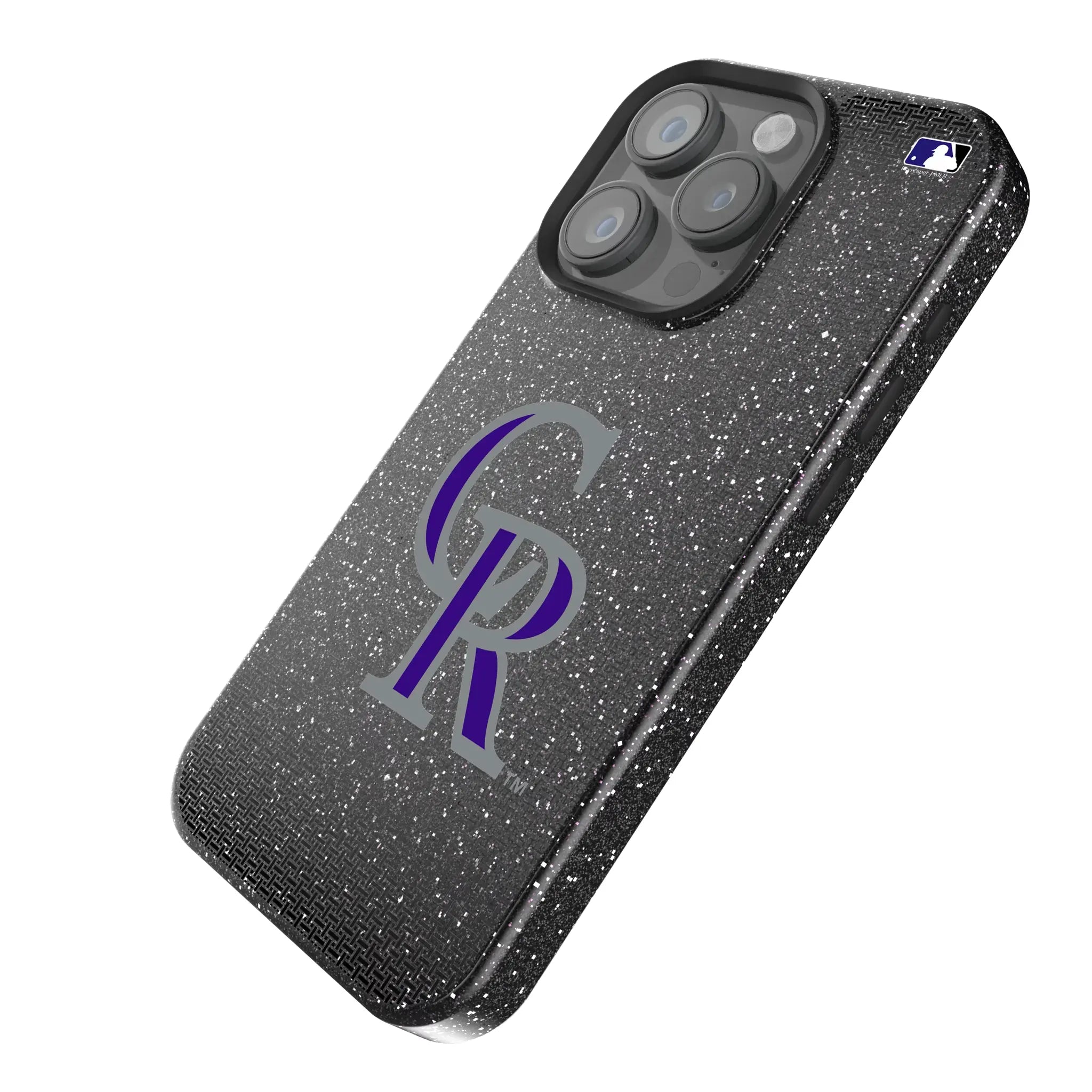 Colorado Rockies Linen Bling Phone Case for Apple iPhone