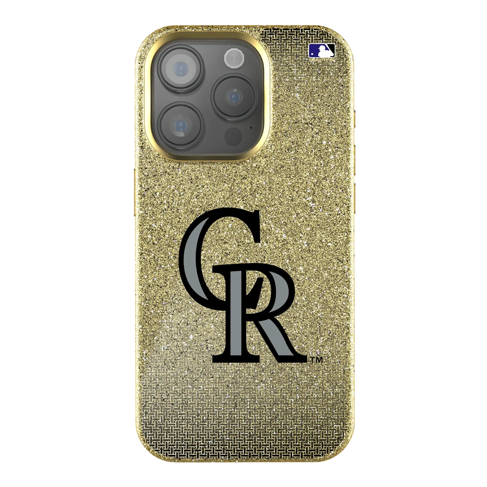 Colorado Rockies Linen Bling Phone Case for Apple iPhone