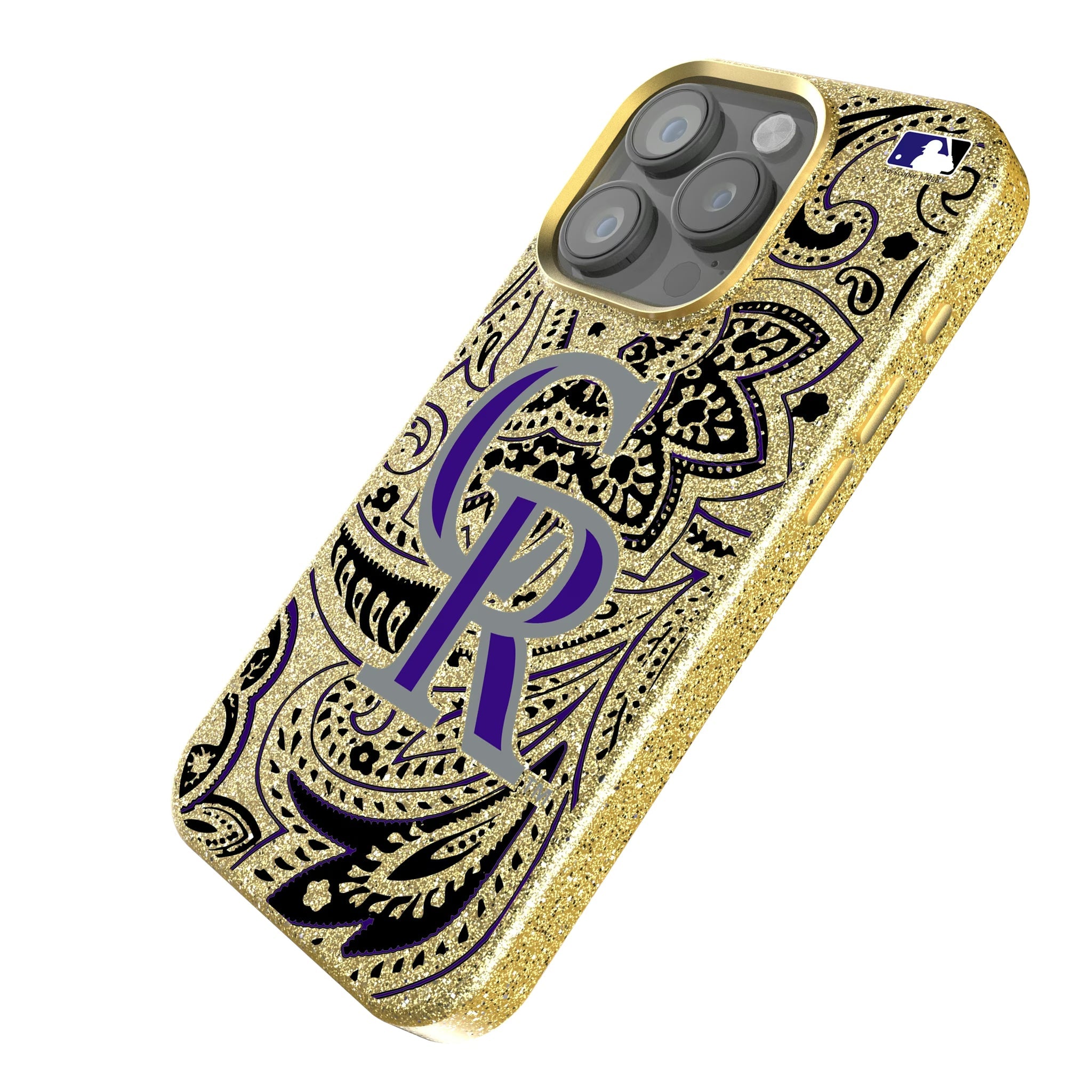 Colorado Rockies Paisley Bling Phone Case - Sports Gifts, Sports Memorabilia, Sports Collectibles, Fan Shop