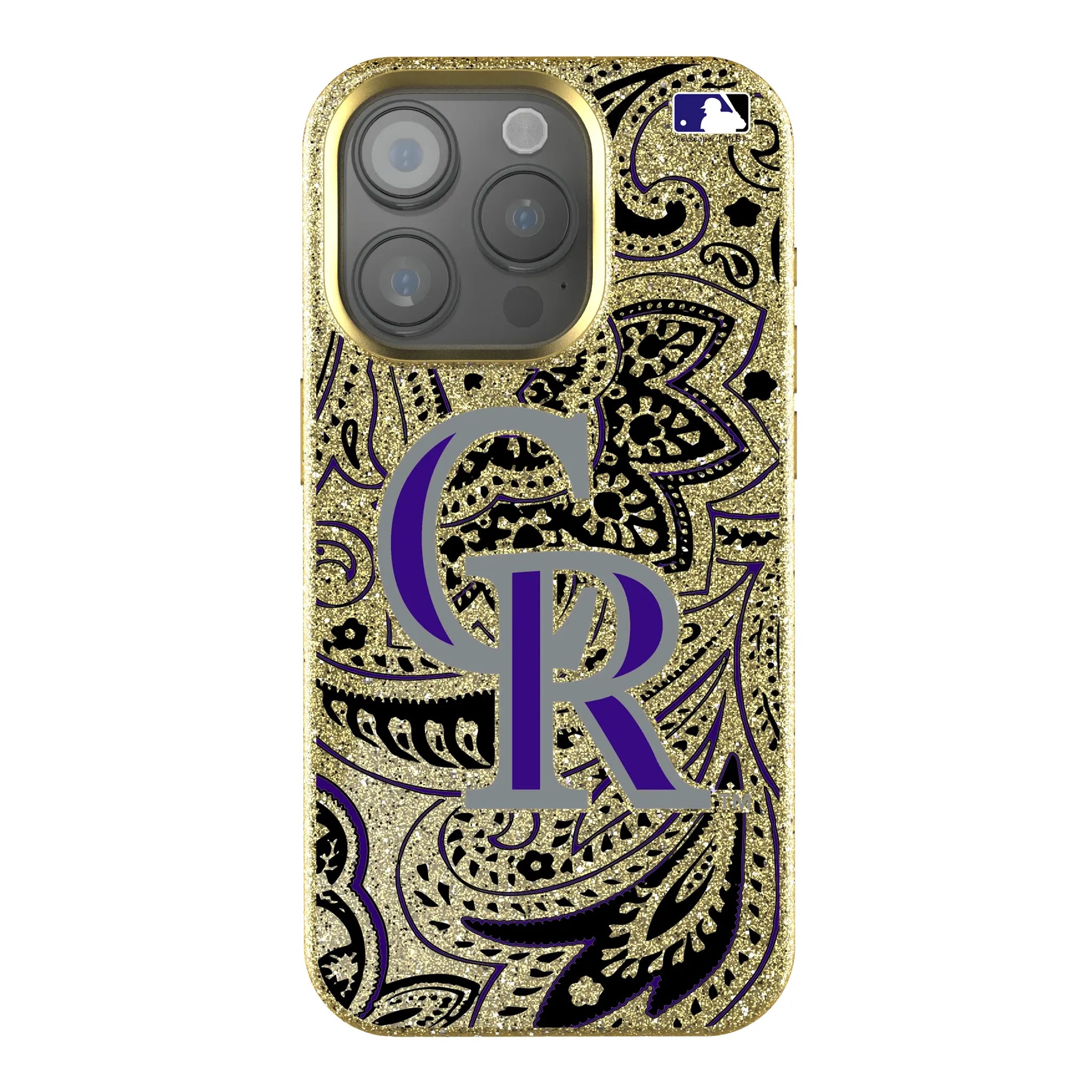 Colorado Rockies Paisley Bling Phone Case
