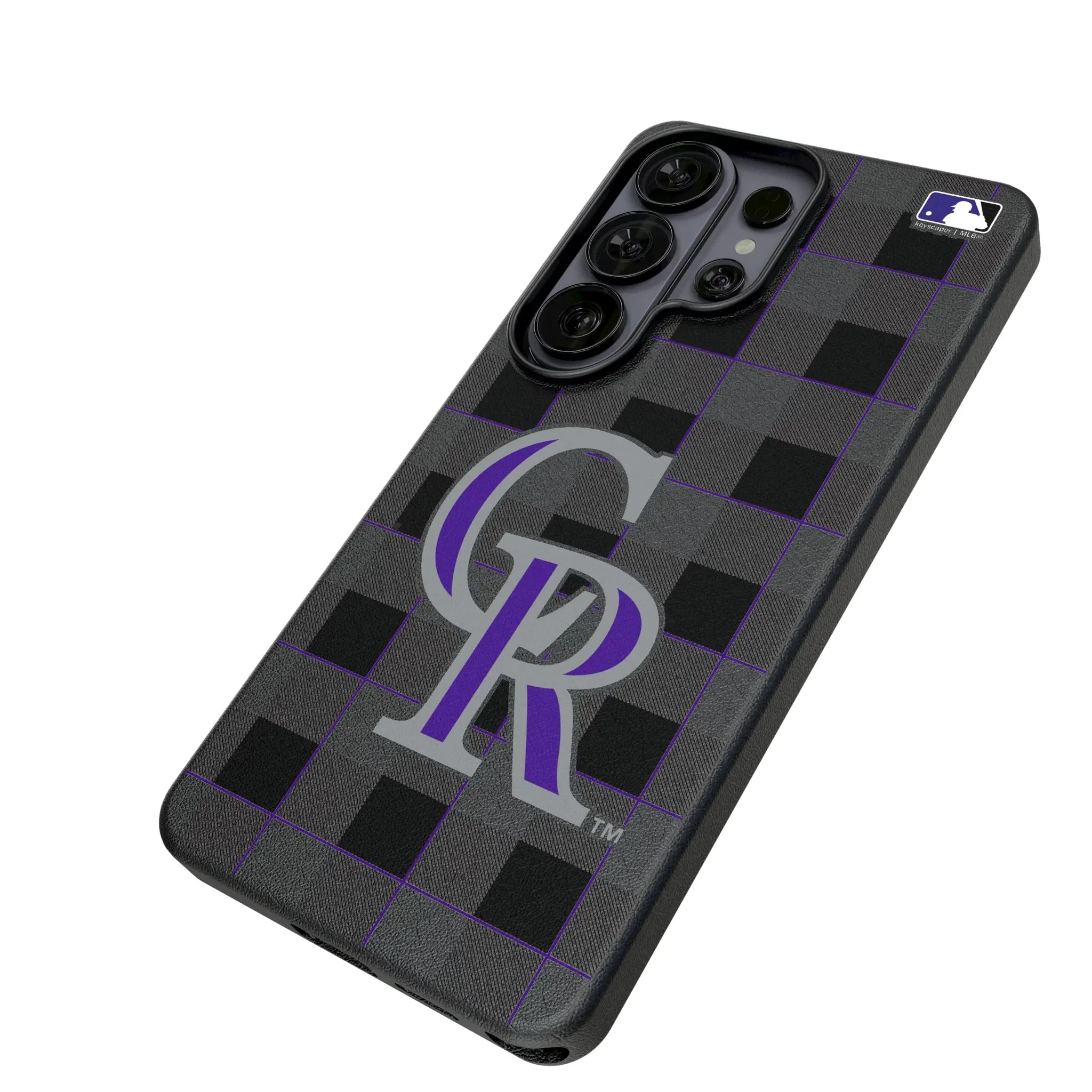 Colorado Rockies Plaid MagSafe Compatible Phone Case for Samsung Galaxy