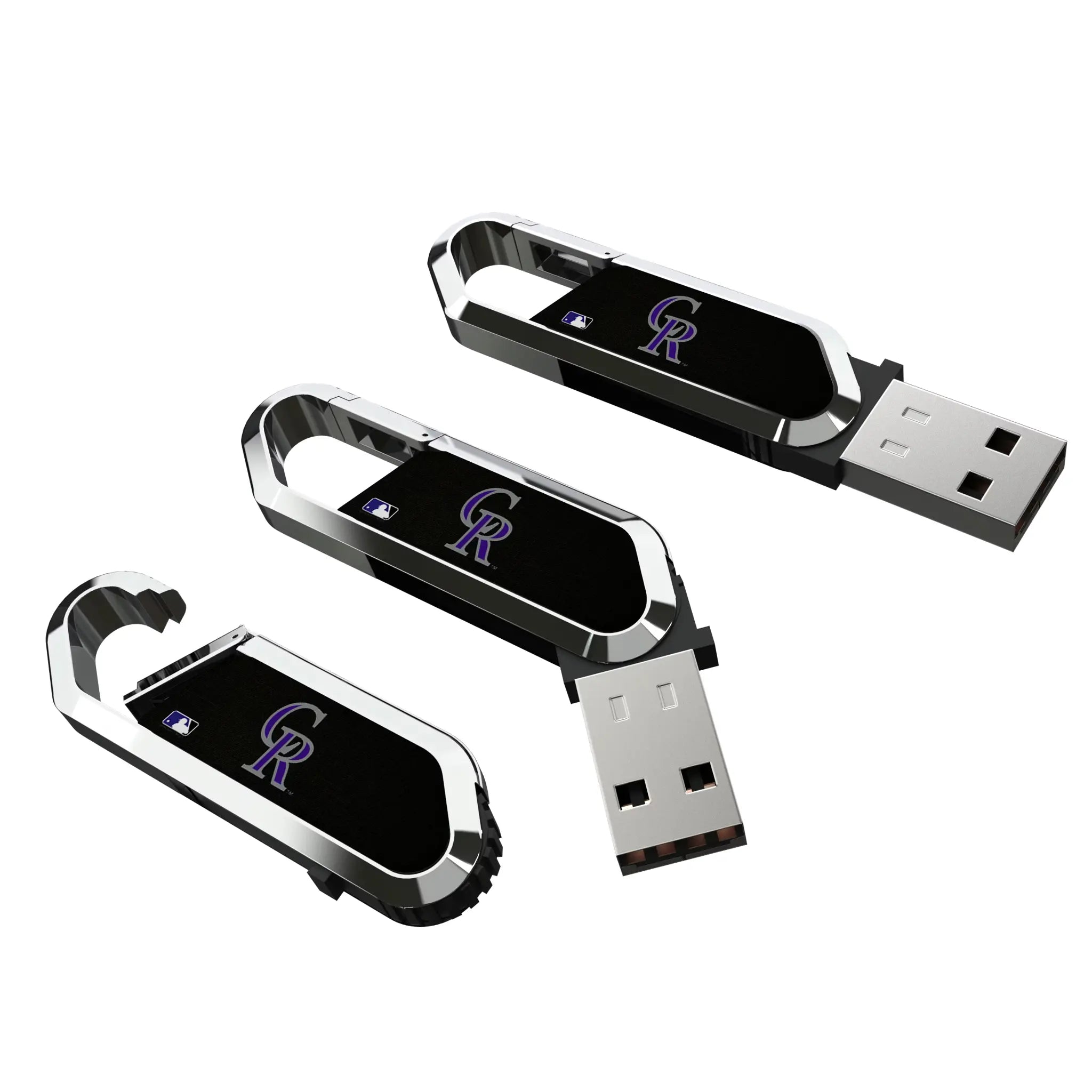 Colorado Rockies Solid USB 32GB Clip Style Flash Drive