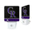 Colorado Rockies Stripe Night Light 2-Pack