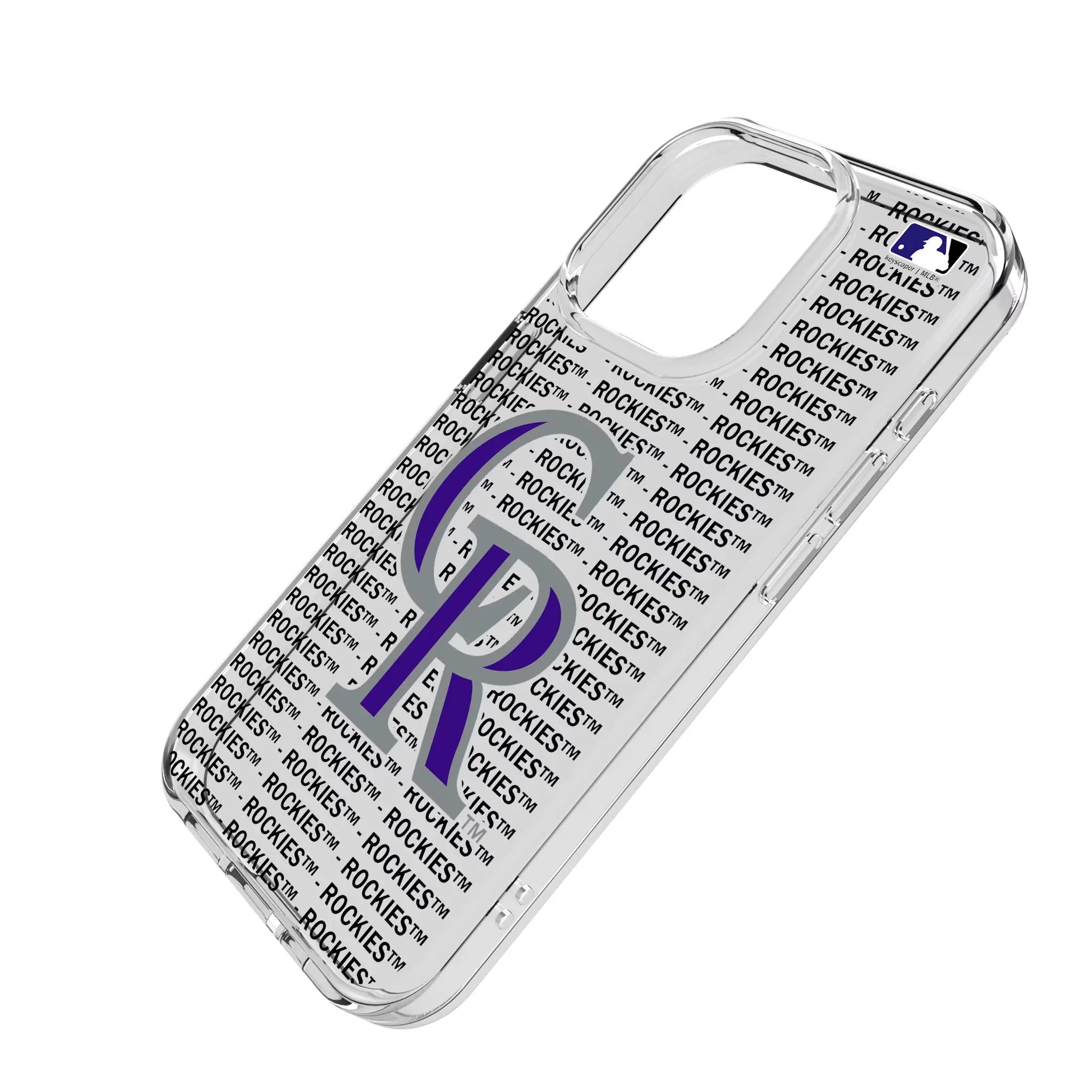 Colorado Rockies Text Backdrop Clear Phone Case for Apple iPhone