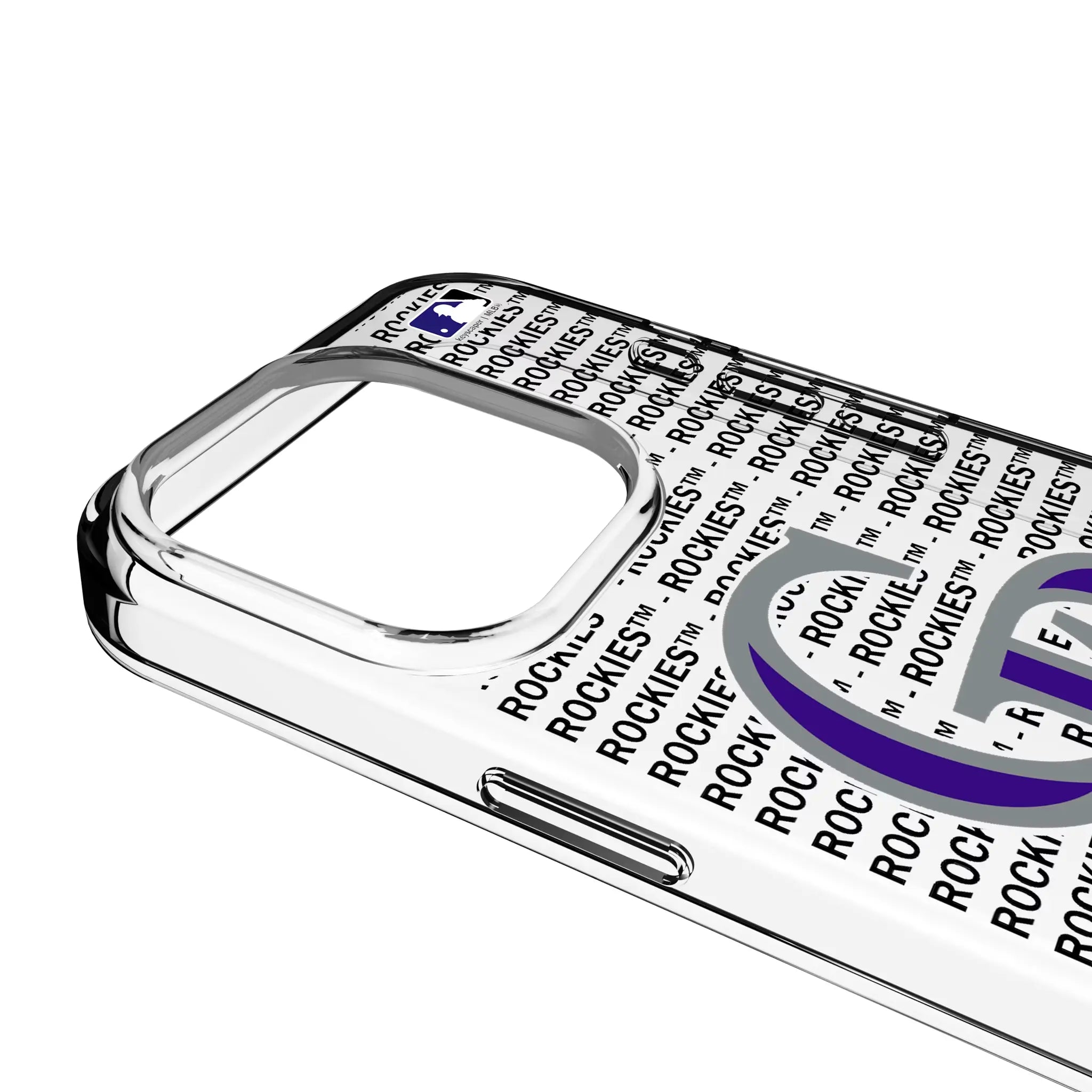 Colorado Rockies Text Backdrop Clear Phone Case for Apple iPhone