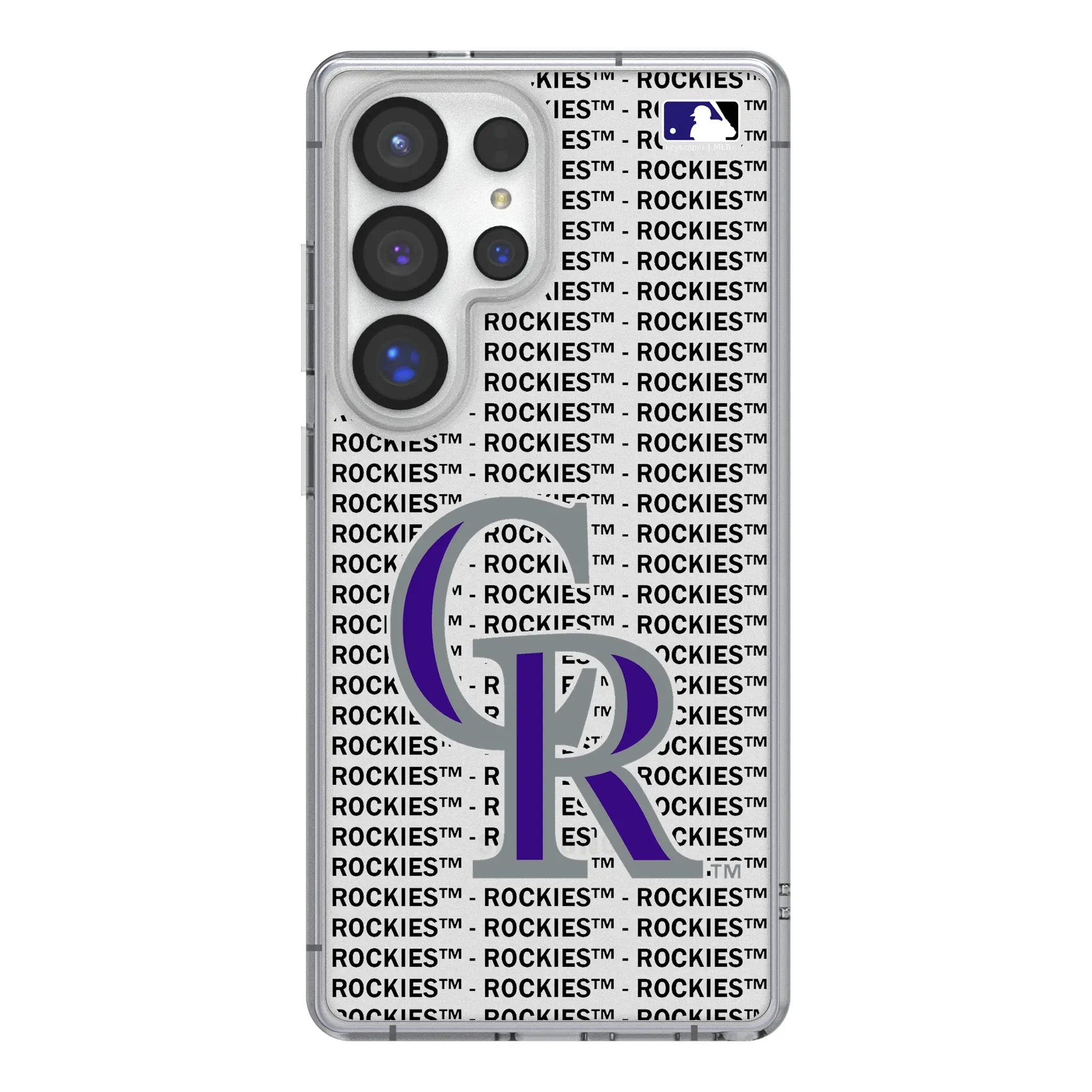 Colorado Rockies Text Backdrop Clear Phone Case for Samsung Galaxy