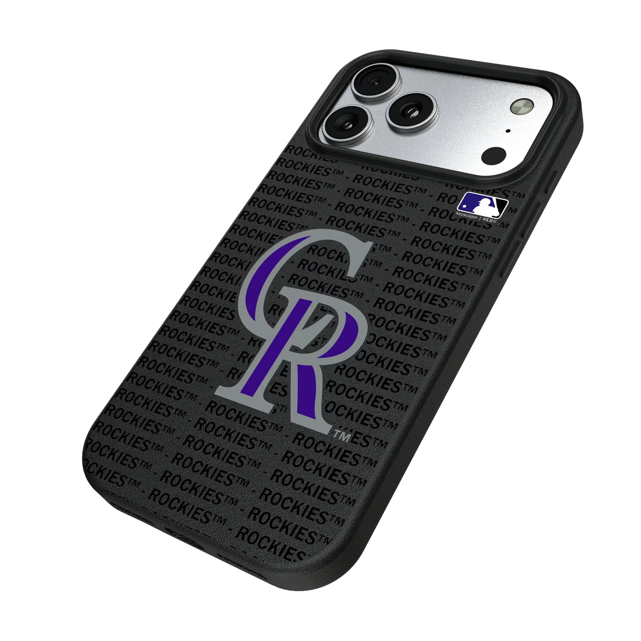 Colorado Rockies Text Backdrop MagSafe Compatible Phone Case for Apple iPhone