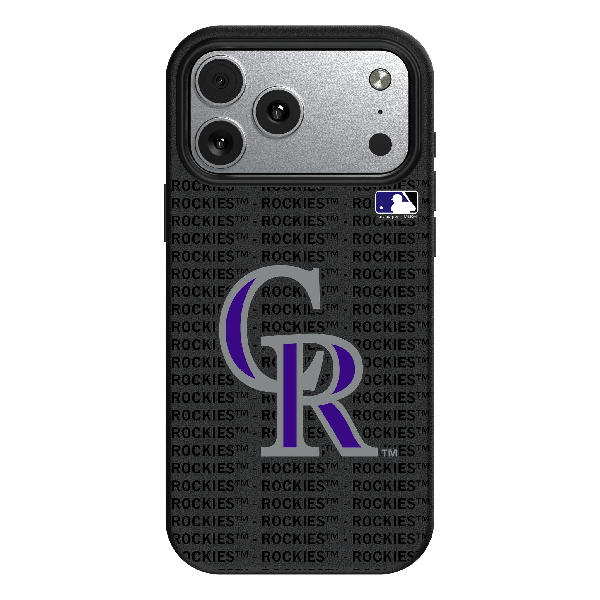 Colorado Rockies Text Backdrop MagSafe Compatible Phone Case for Apple iPhone
