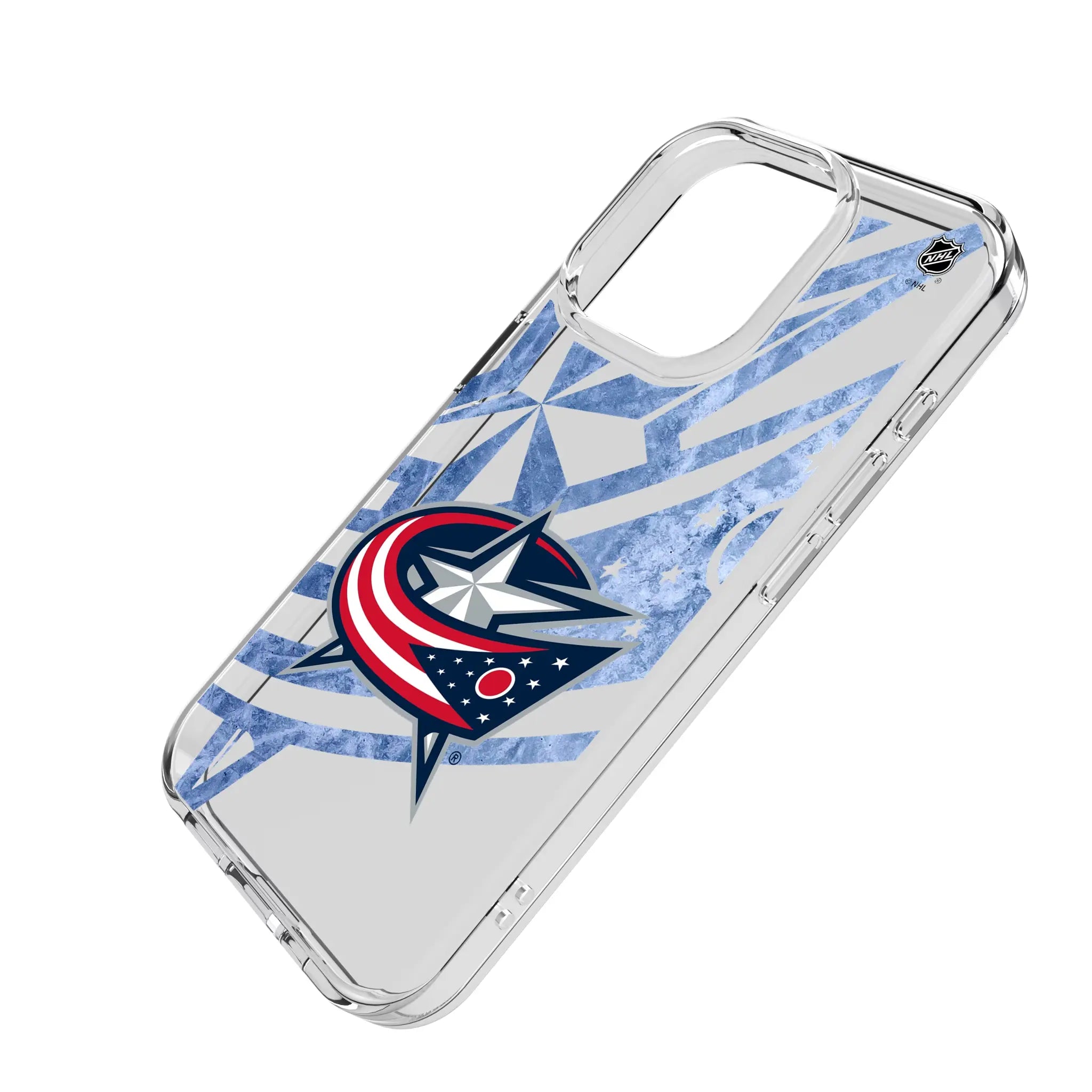 Columbus Blue Jackets Ice Tilt Clear Phone Case for Apple iPhone