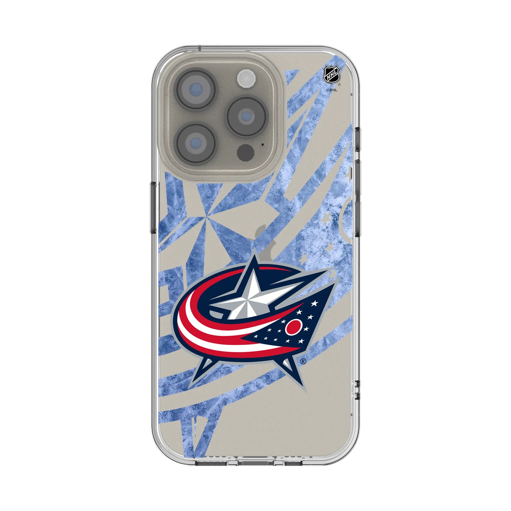 Columbus Blue Jackets Ice Tilt Clear Phone Case for Apple iPhone