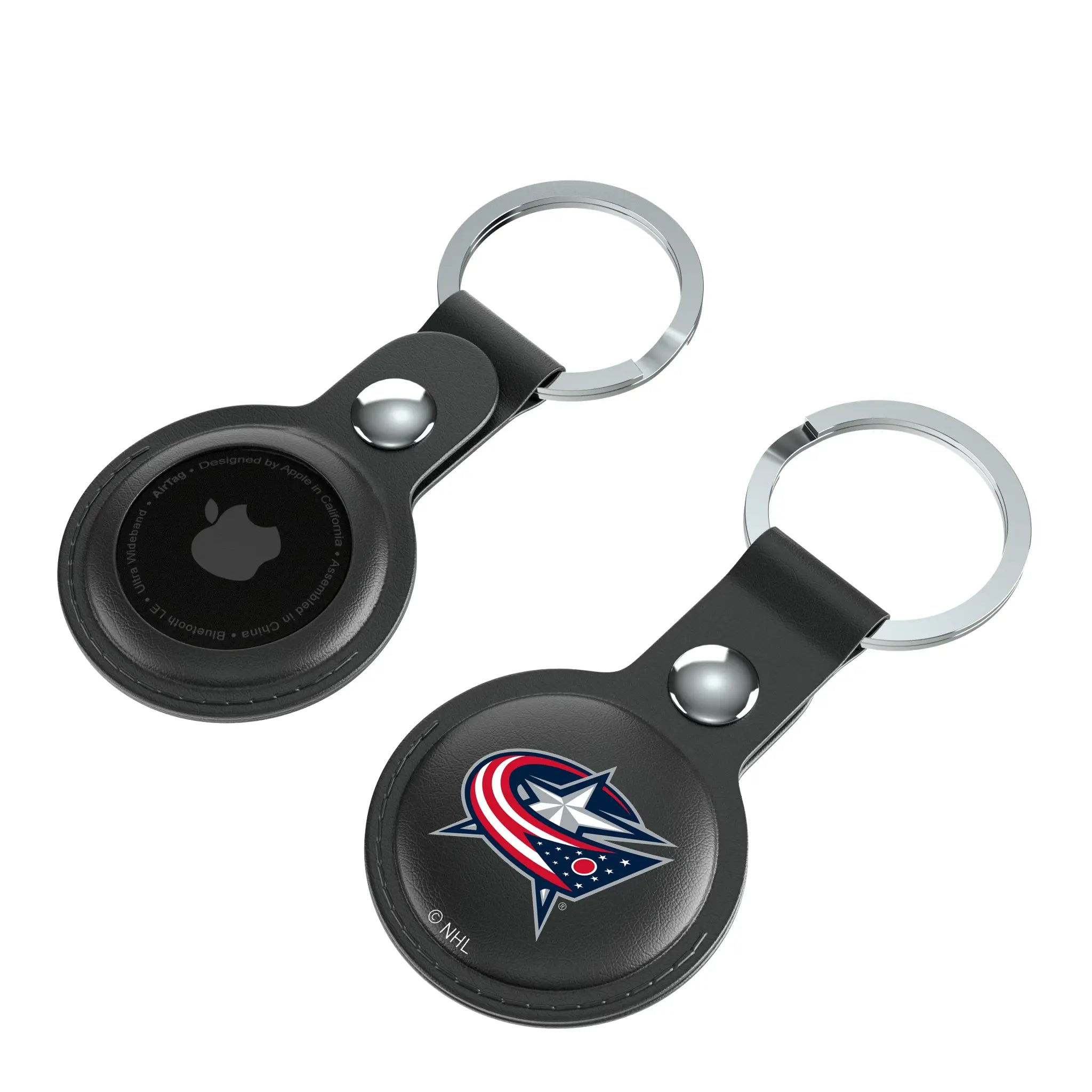 Columbus Blue Jackets Insignia Black Airtag Holder 2-Pack