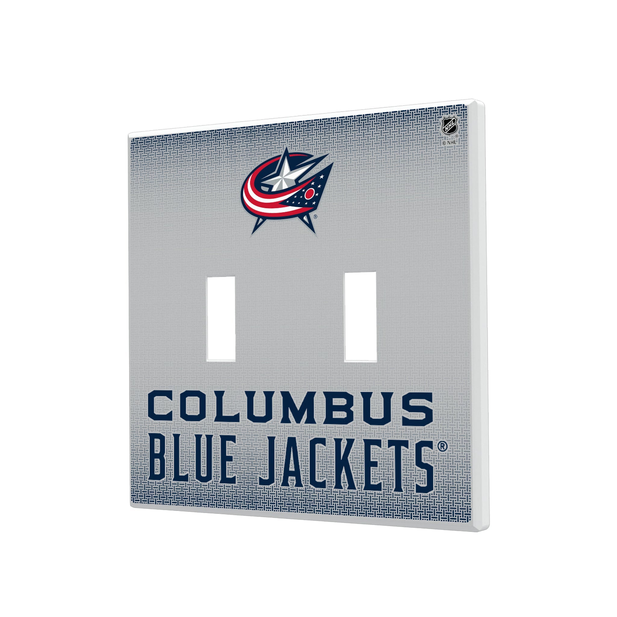 Columbus Blue Jackets Linen Hidden-Screw Light Switch Plate