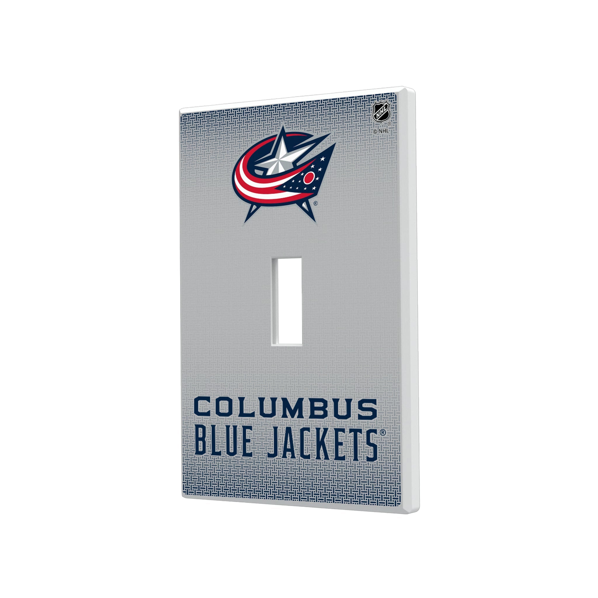 Columbus Blue Jackets Linen Hidden-Screw Light Switch Plate