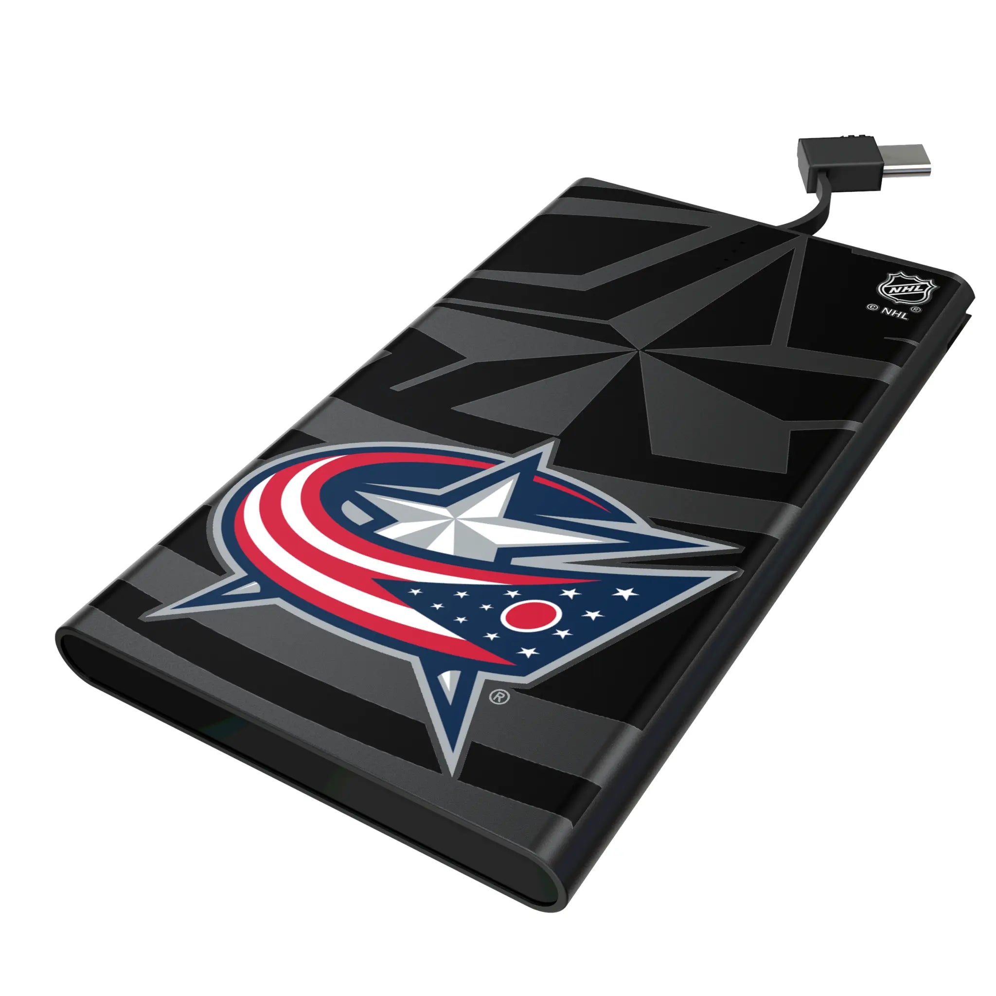 Columbus Blue Jackets Monocolor Tilt 5000mAh Flat Powerbank