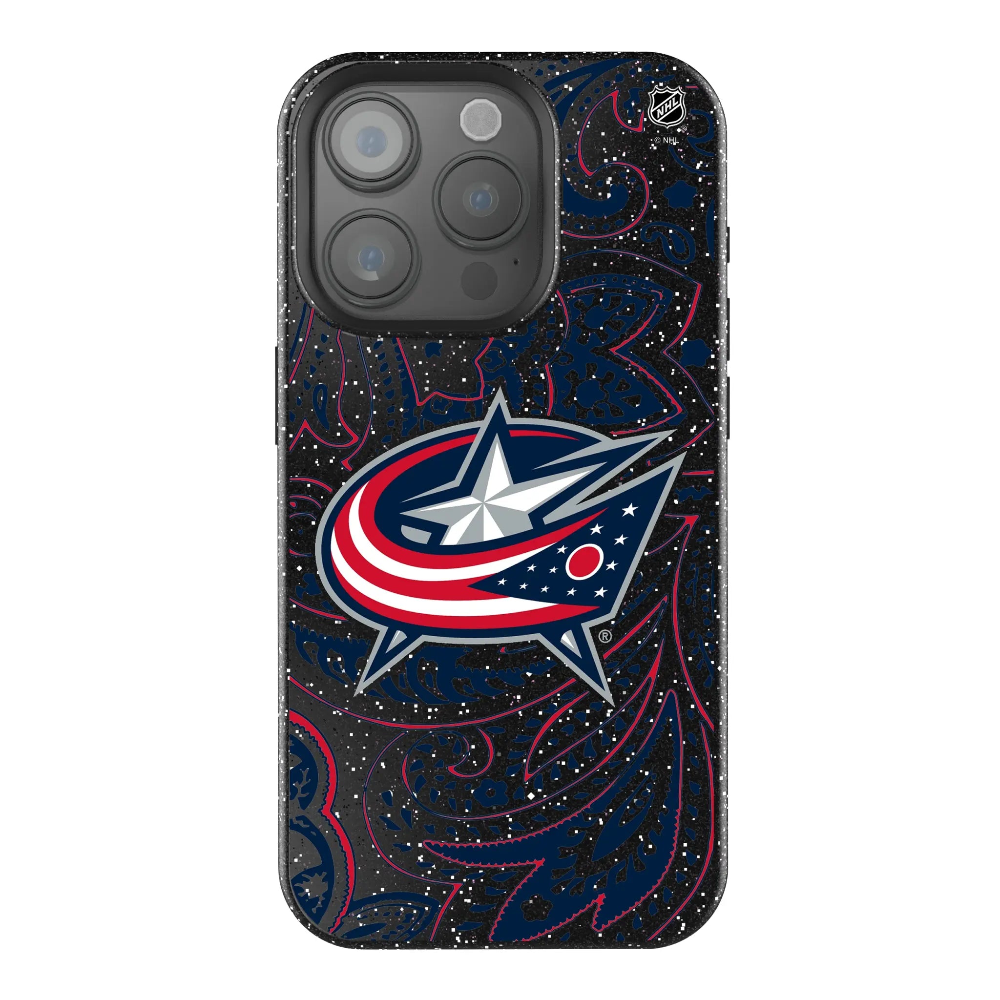 Columbus Blue Jackets Paisley Bling Phone Case