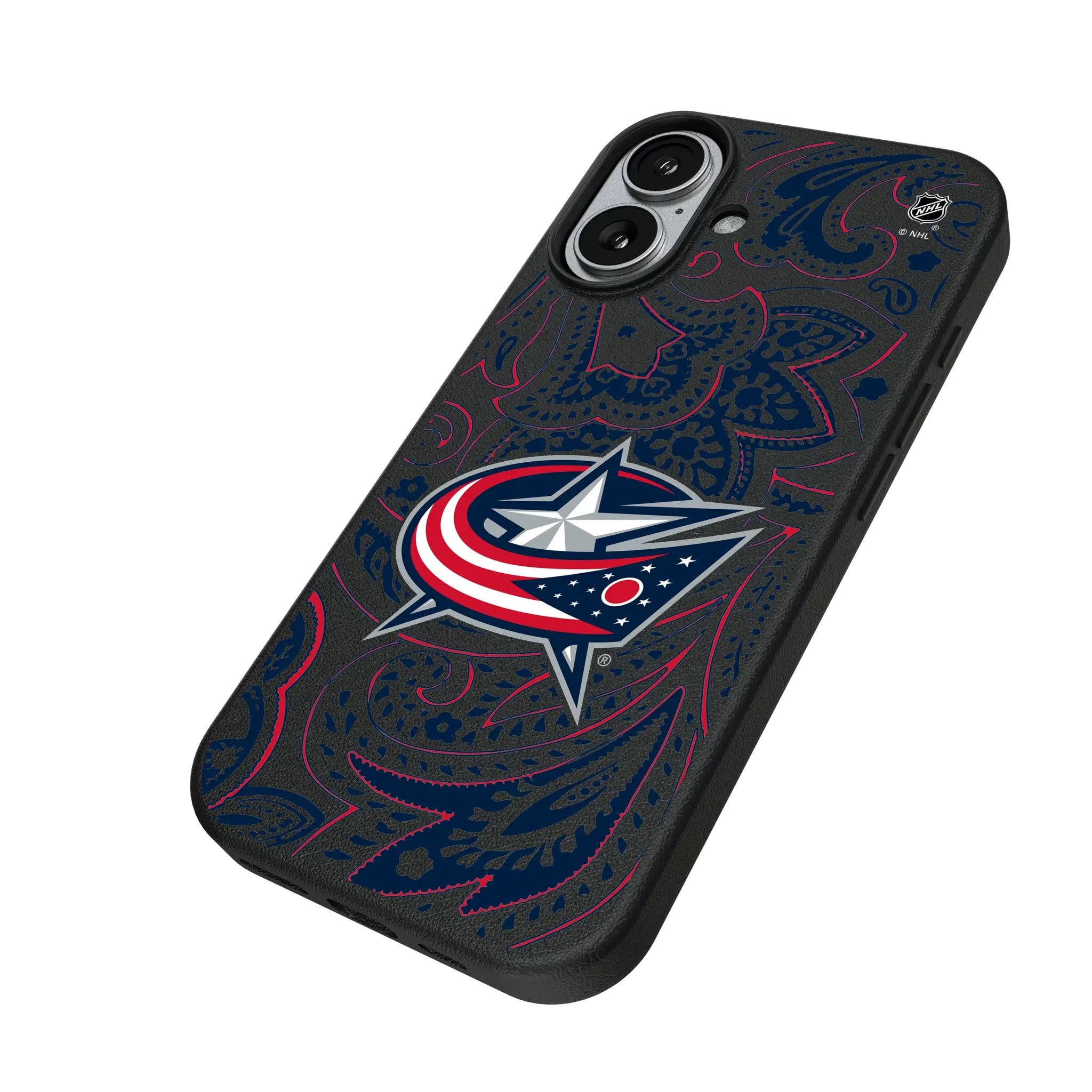 Columbus Blue Jackets Paisley MagSafe Compatible Phone Case for Apple iPhone
