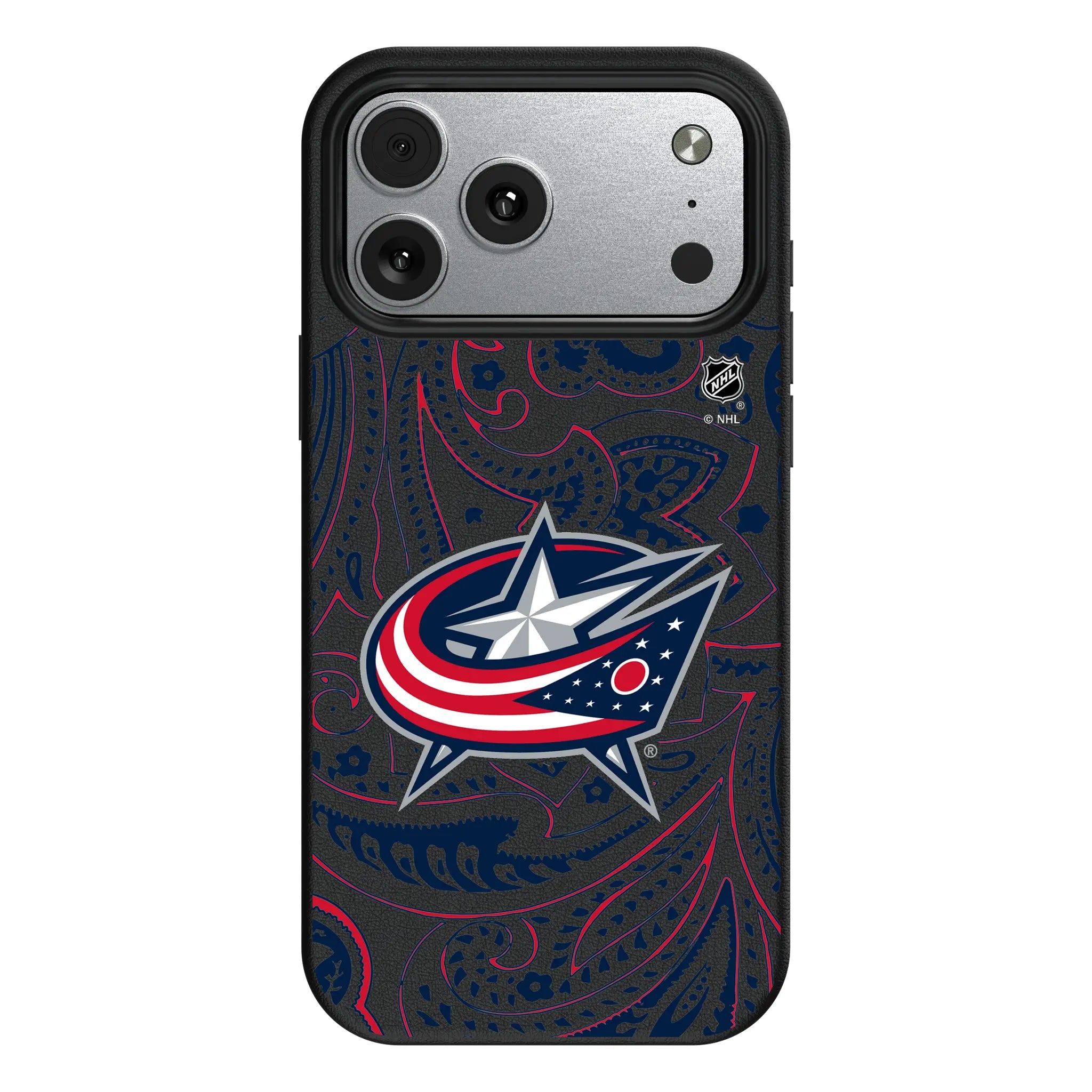 Columbus Blue Jackets Paisley MagSafe Compatible Phone Case for Apple iPhone