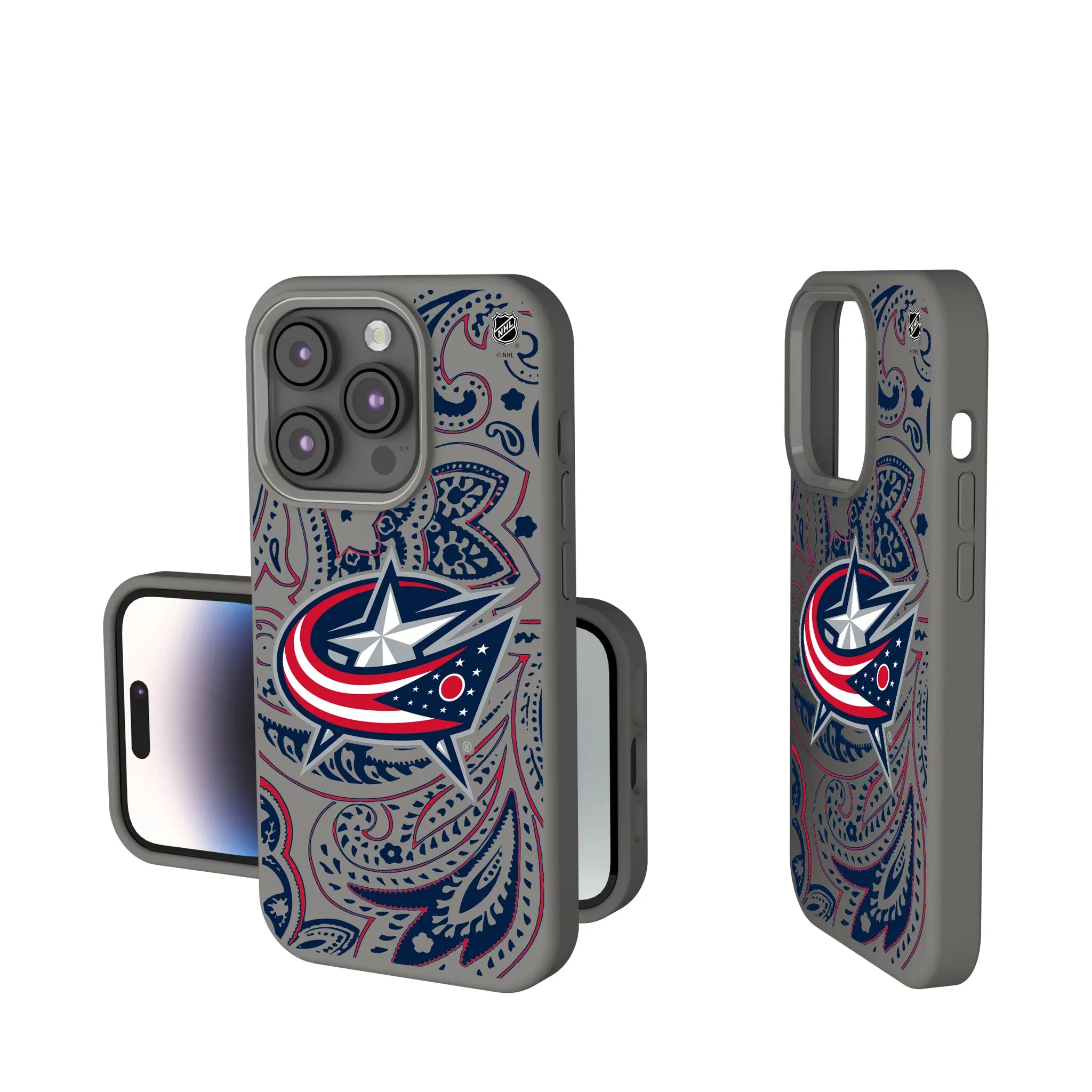 Columbus Blue Jackets Paisley Soft Touch Phone Case