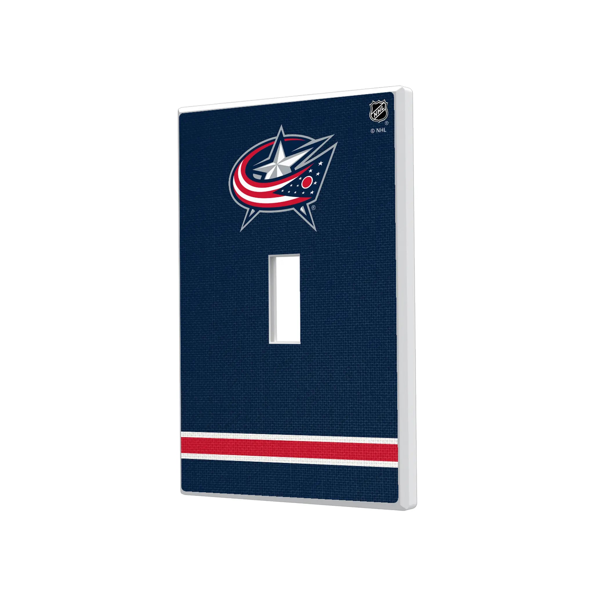 Columbus Blue Jackets Stripe Hidden-Screw Light Switch Plate