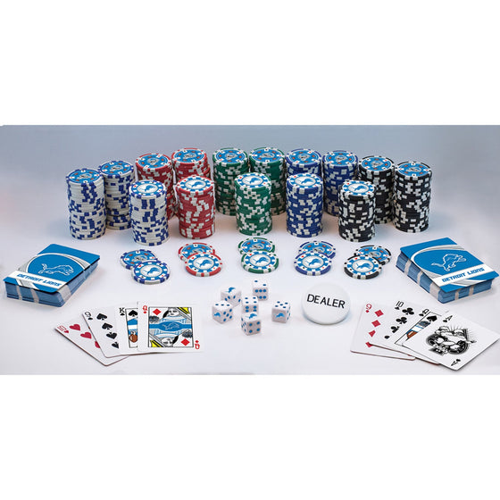 Detroit Lions 300 Piece Poker Set - 757 Sports Collectibles