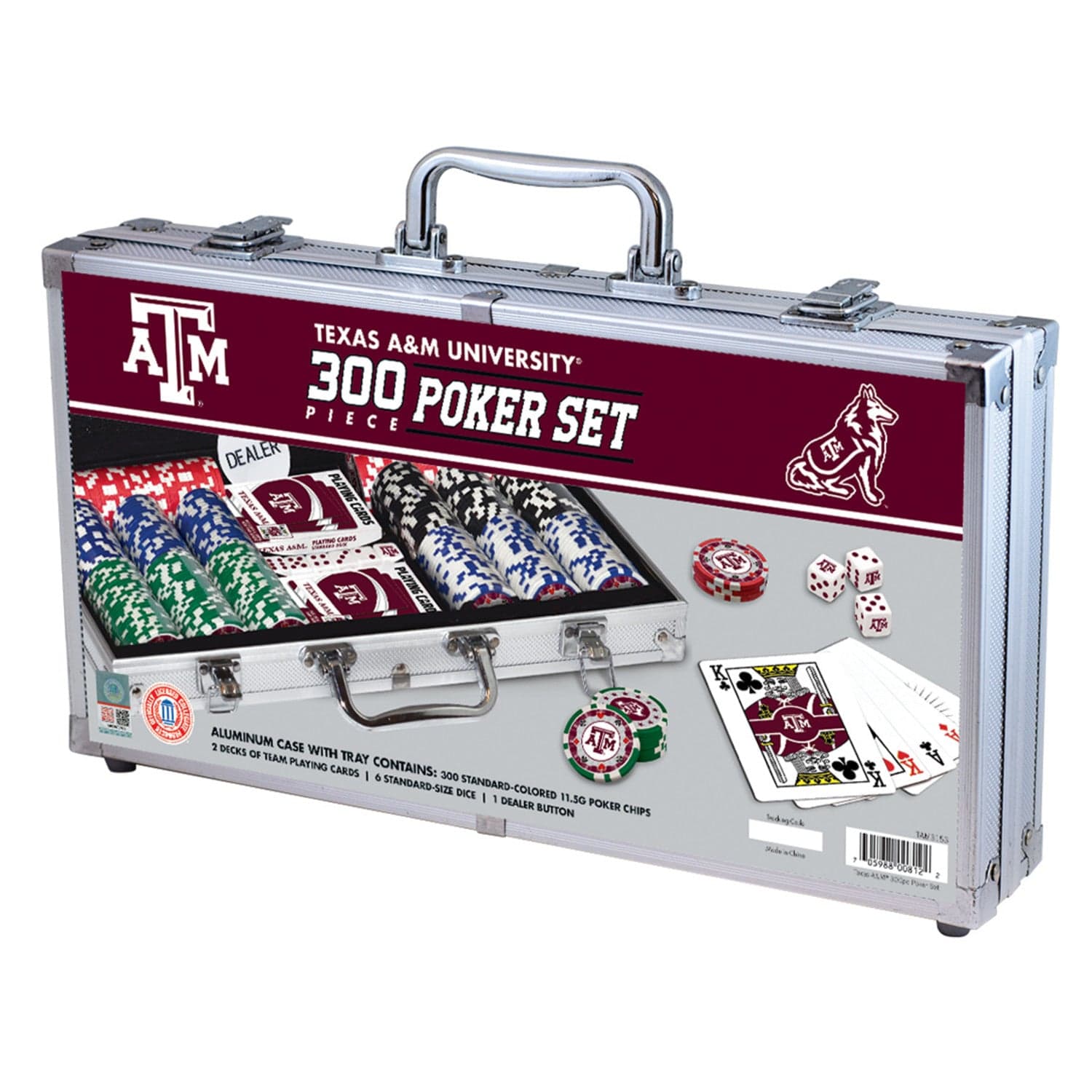 Texas A&M Aggies 300 Piece Poker Set - Ultimate Fan Collection - Sports Gifts, Sports Memorabilia, Sports Collectibles, Fan Shop