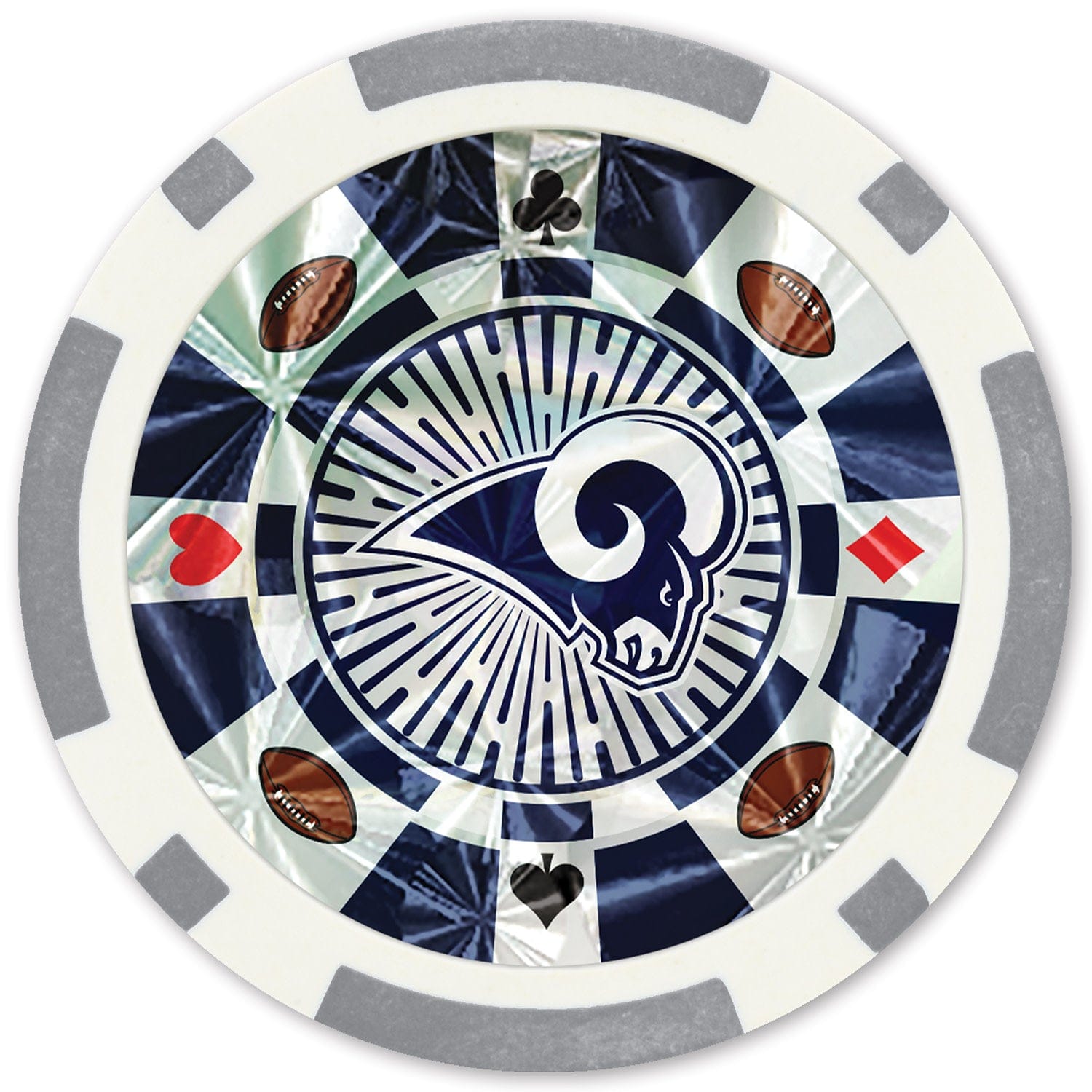 Los Angeles Rams 20-Piece Poker Chip Set - Sports Gifts, Sports Memorabilia, Sports Collectibles, Fan Shop