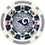 Los Angeles Rams 20-Piece Poker Chip Set - Sports Gifts, Sports Memorabilia, Sports Collectibles, Fan Shop