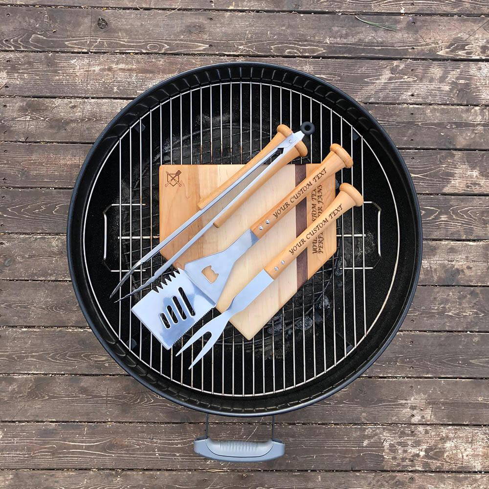 "Silver Slugger" Grill Set with Customized Handles - Sports Collectibles, Sports Memorabilia, Sports Fan Shop, Sports Gifts