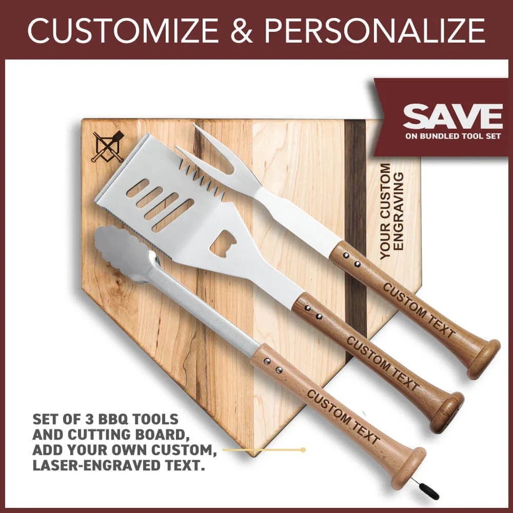 "Silver Slugger" Grill Set with Customized Handles - Sports Collectibles, Sports Memorabilia, Sports Fan Shop, Sports Gifts
