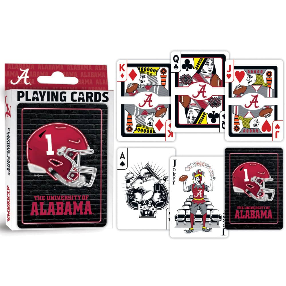 Alabama Crimson Tide Neon Playing Cards - 54 Card Deck
