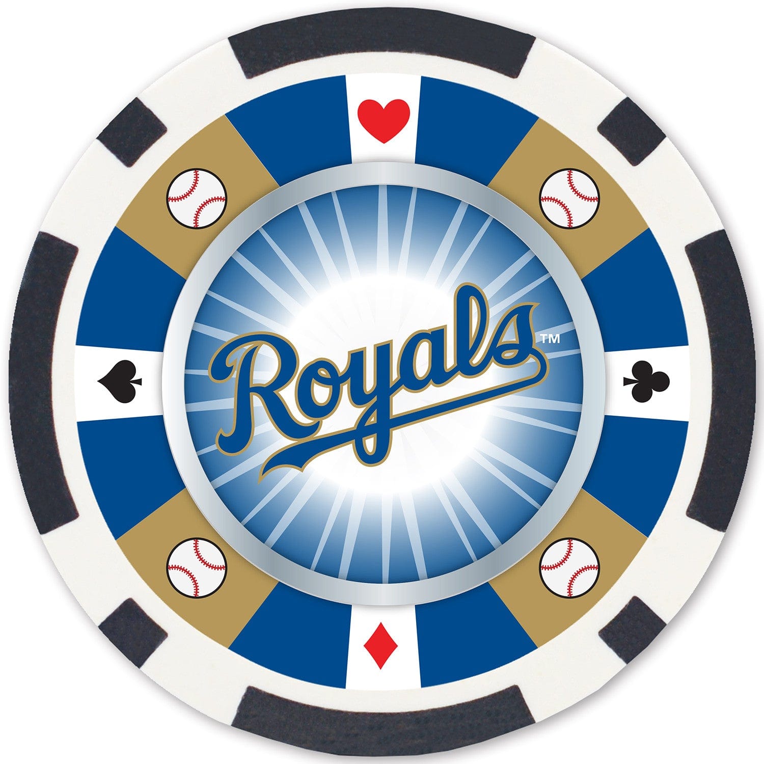 Kansas City Royals 100-Piece Poker Chip Set - Sports Gifts, Sports Memorabilia, Sports Collectibles, Fan Shop