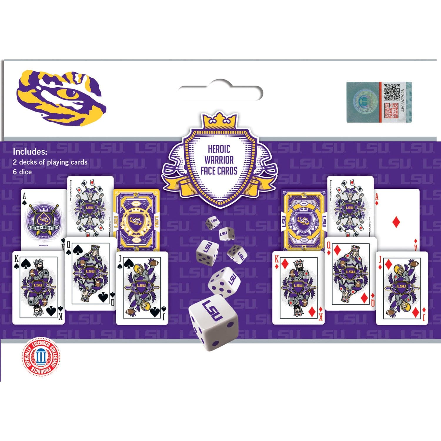 LSU Tigers 2-Pack Playing Cards and Dice Set - Sports Gifts, Sports Memorabilia, Sports Collectibles, Fan Shop