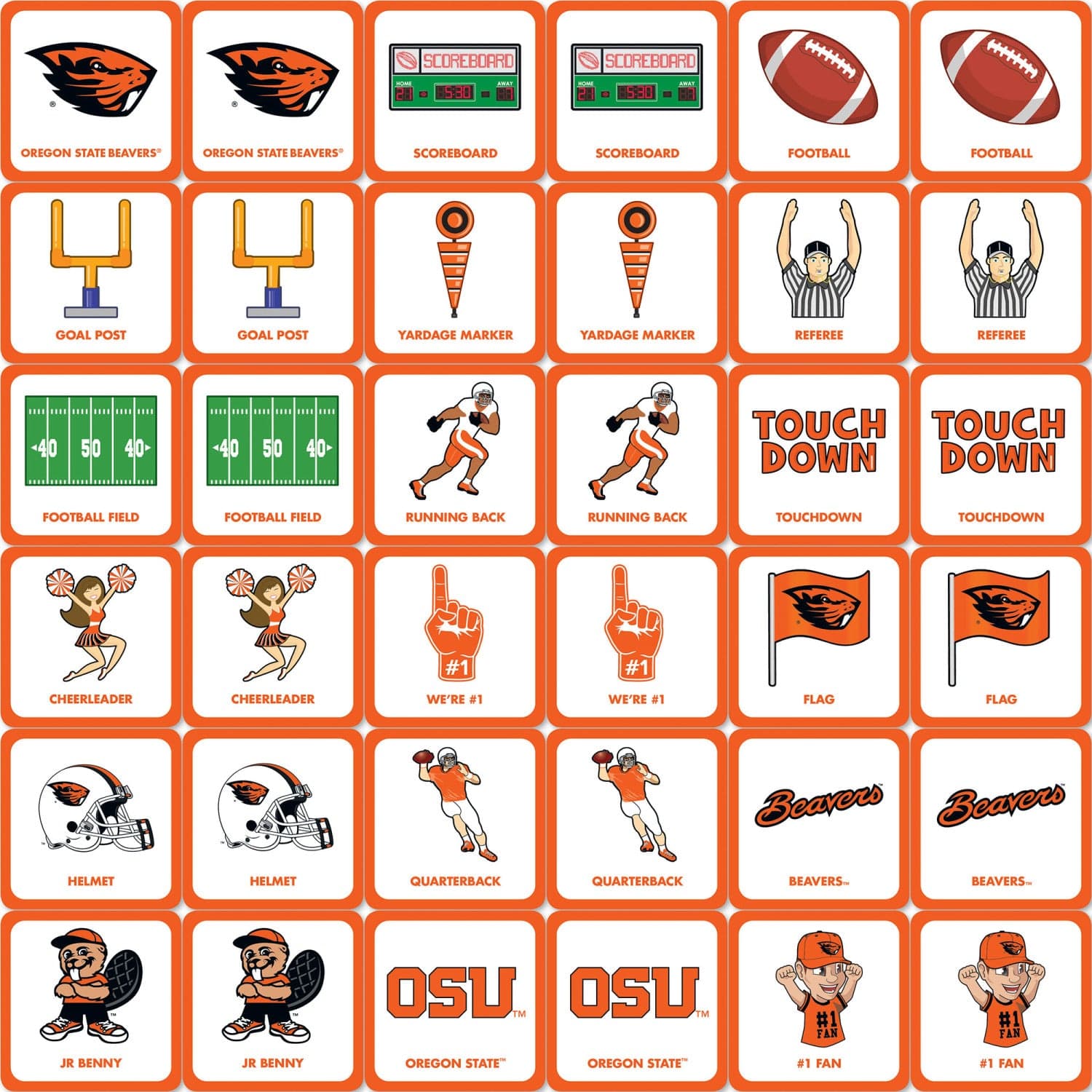 Oregon State Beavers Memory Match Game - Sports Gifts, Sports Memorabilia, Sports Collectibles, Fan Shop
