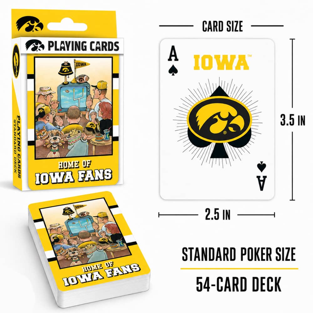 Iowa Hawkeyes 54-Card Fan Deck Playing Cards