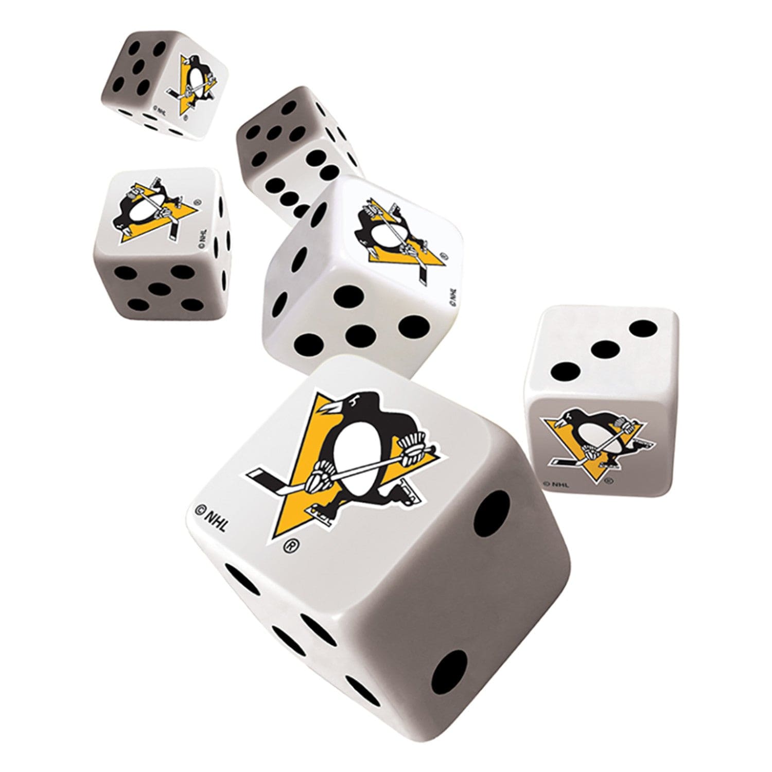 Pittsburgh Penguins Official NHL Dice Set - Sports Gifts, Sports Memorabilia, Sports Collectibles, Fan Shop