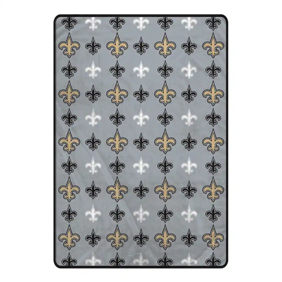 New Orleans Saints 66" x 80" Logo Roll Oversized Ultra Soft Throw Blanket - Sports Gifts, Sports Memorabilia, Sports Collectibles, Fan Shop
