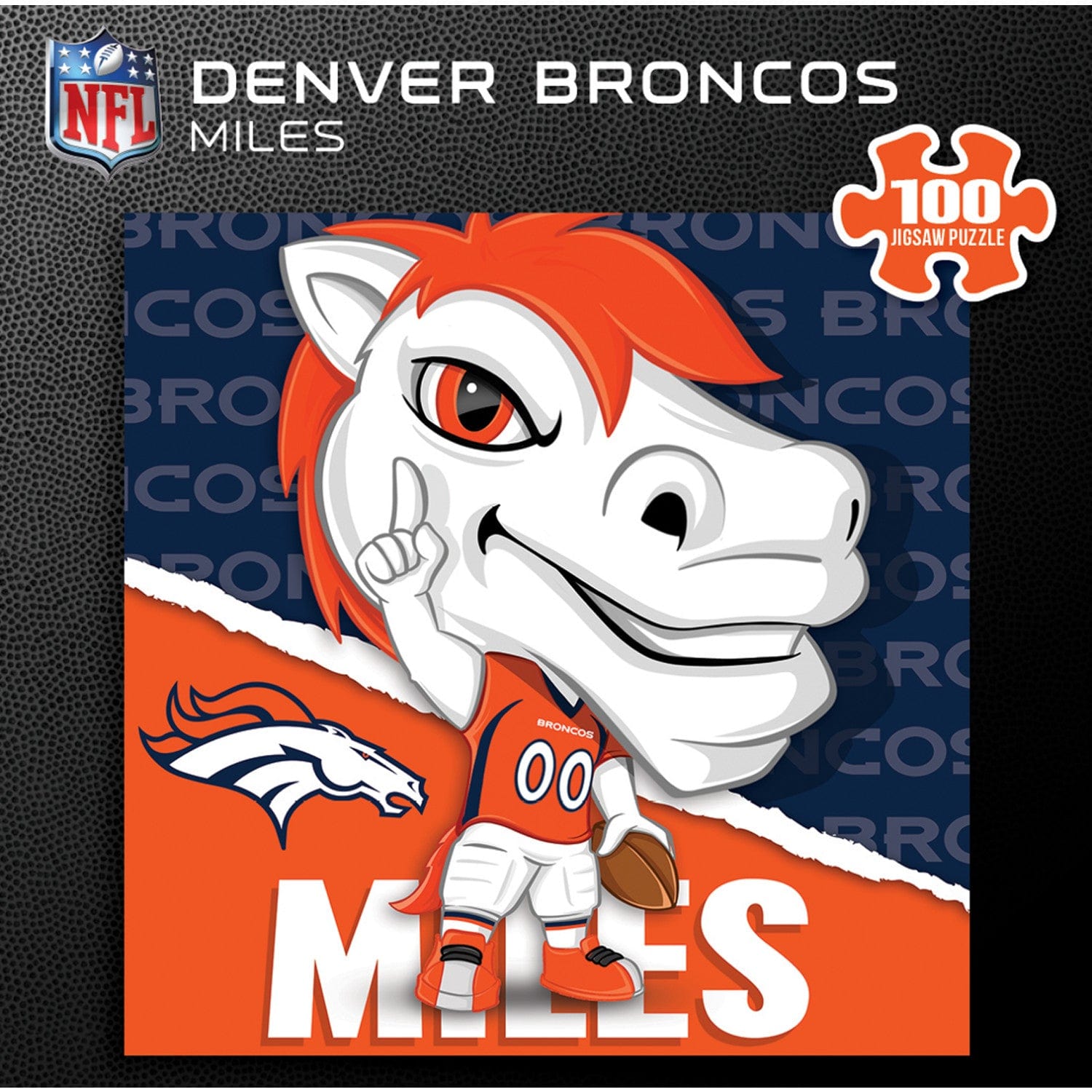 Miles the Mascot: Denver Broncos 100-Piece Jigsaw Puzzle - Sports Gifts, Sports Memorabilia, Sports Collectibles, Fan Shop