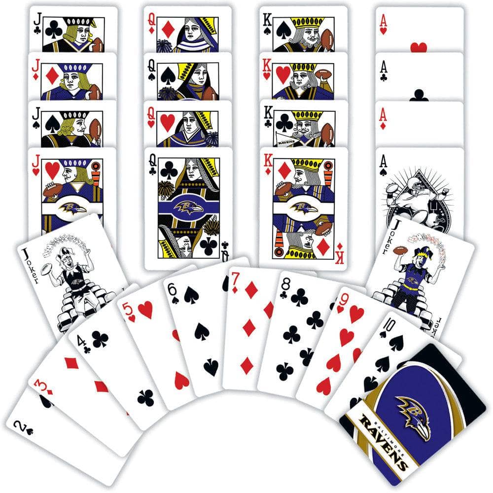 Baltimore Ravens 54-Card Deck Playing Cards - Sports Gifts, Sports Memorabilia, Sports Collectibles, Fan Shop
