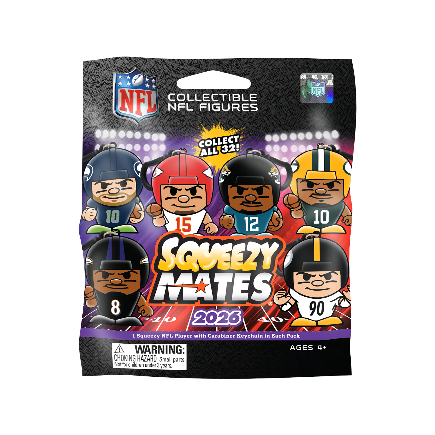 SqueezyMates NFL Gravity Feed Figurine Mystery Pack - 2026 - Sports Gifts, Sports Memorabilia, Sports Collectibles, Fan Shop