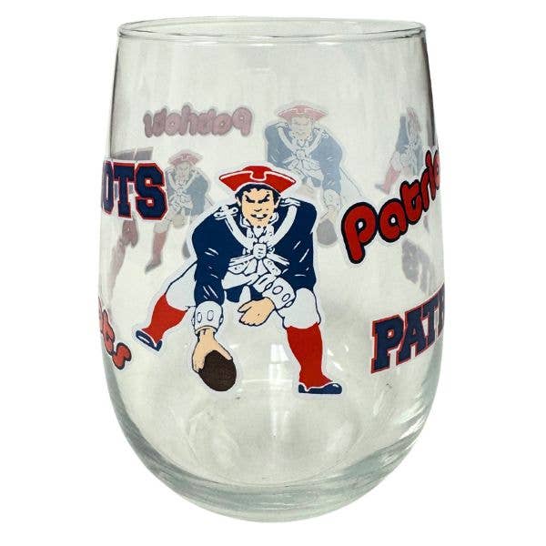New England Patriots - 17oz Retro Team Spirit Wine Glass