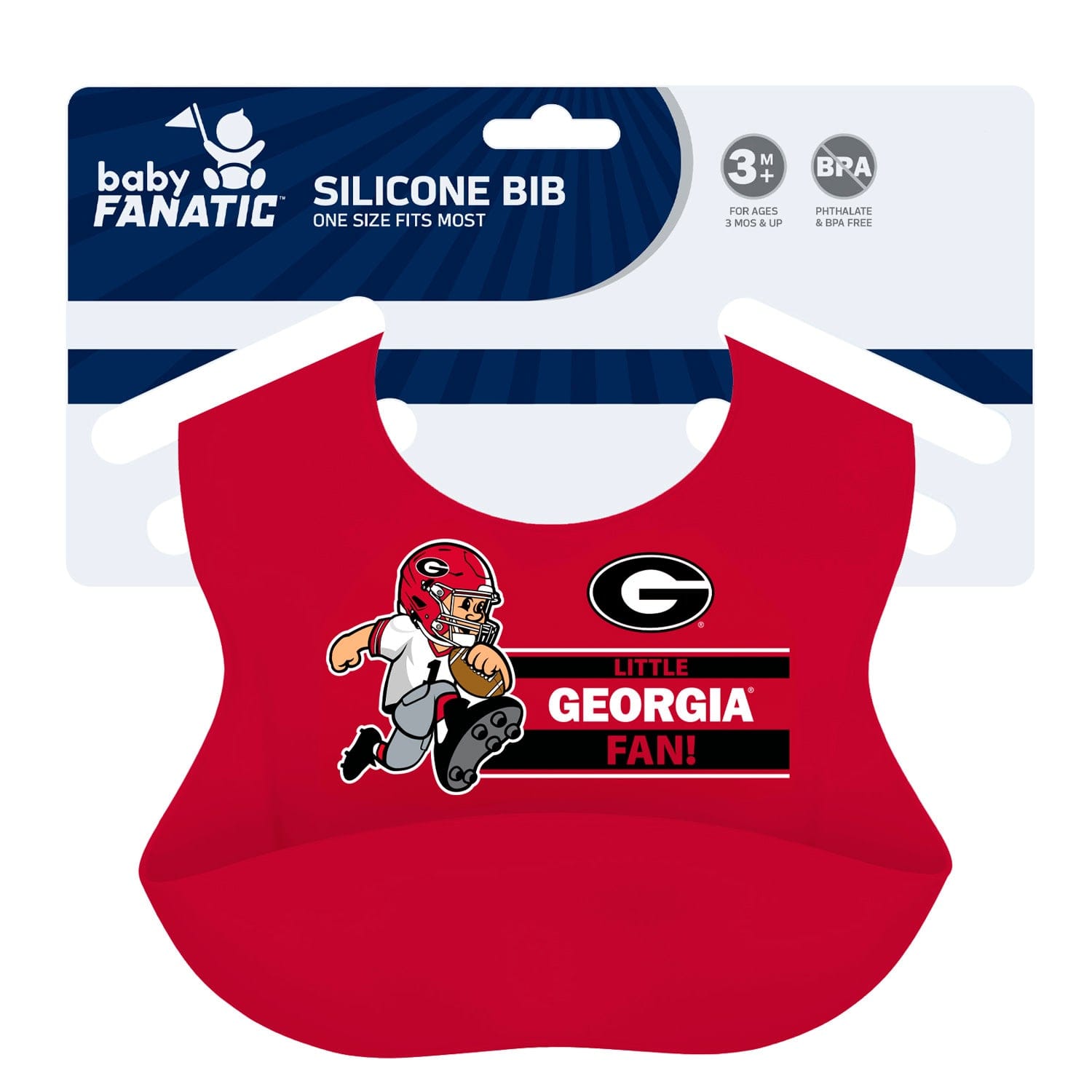 Georgia Bulldogs NCAA Silicone Bib for Young Fans - Sports Gifts, Sports Memorabilia, Sports Collectibles, Fan Shop