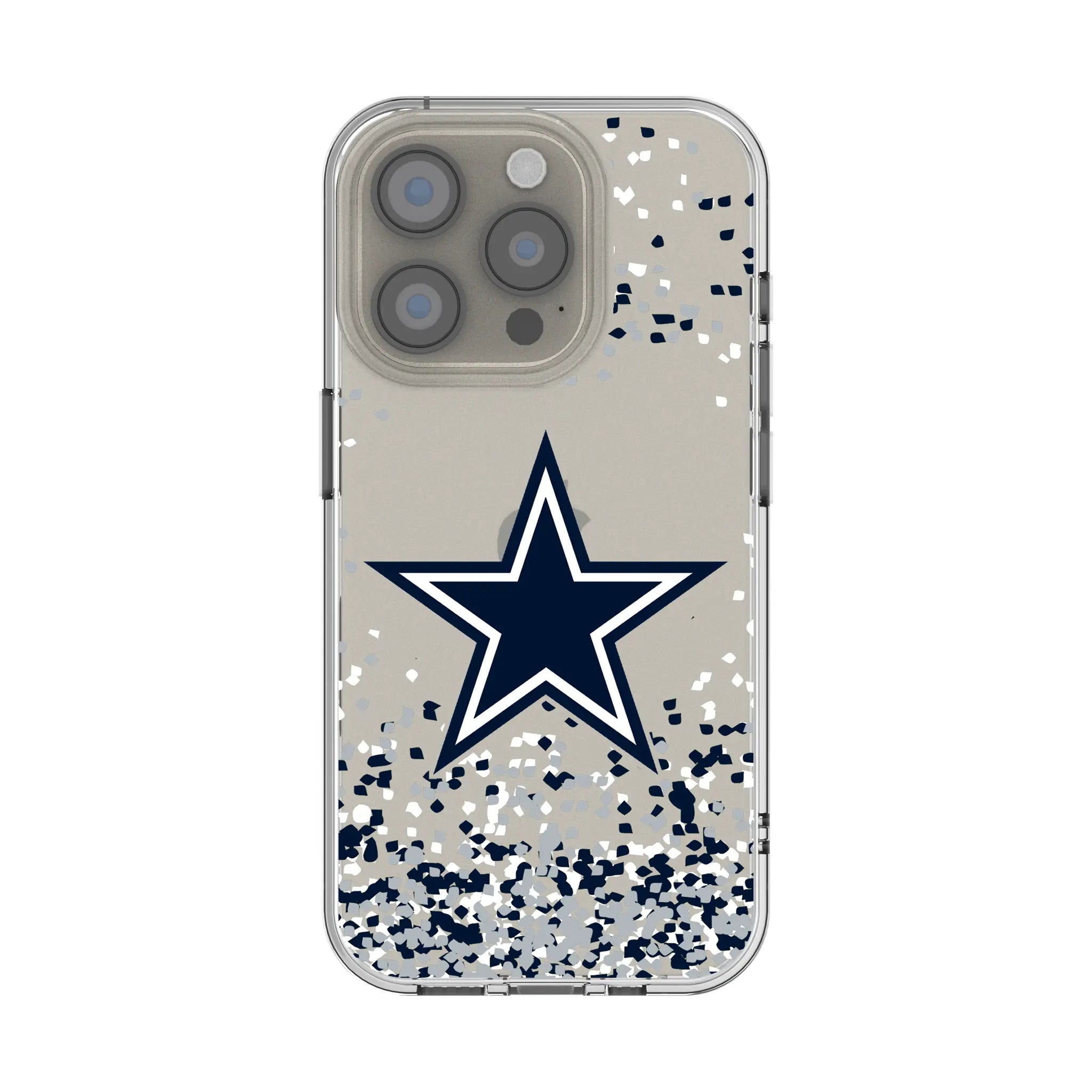 Dallas Cowboys Confetti Clear Phone Case for Apple iPhone