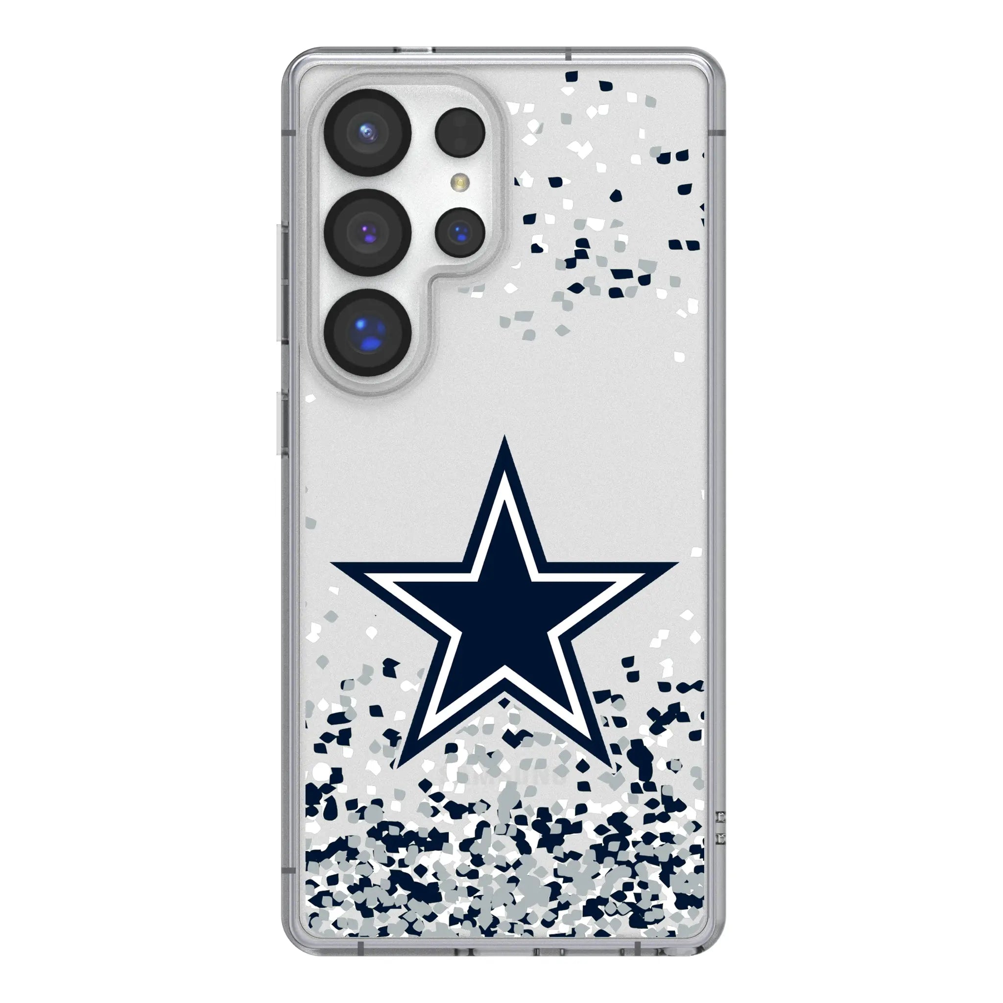 Dallas Cowboys Confetti Clear Phone Case for Samsung Galaxy