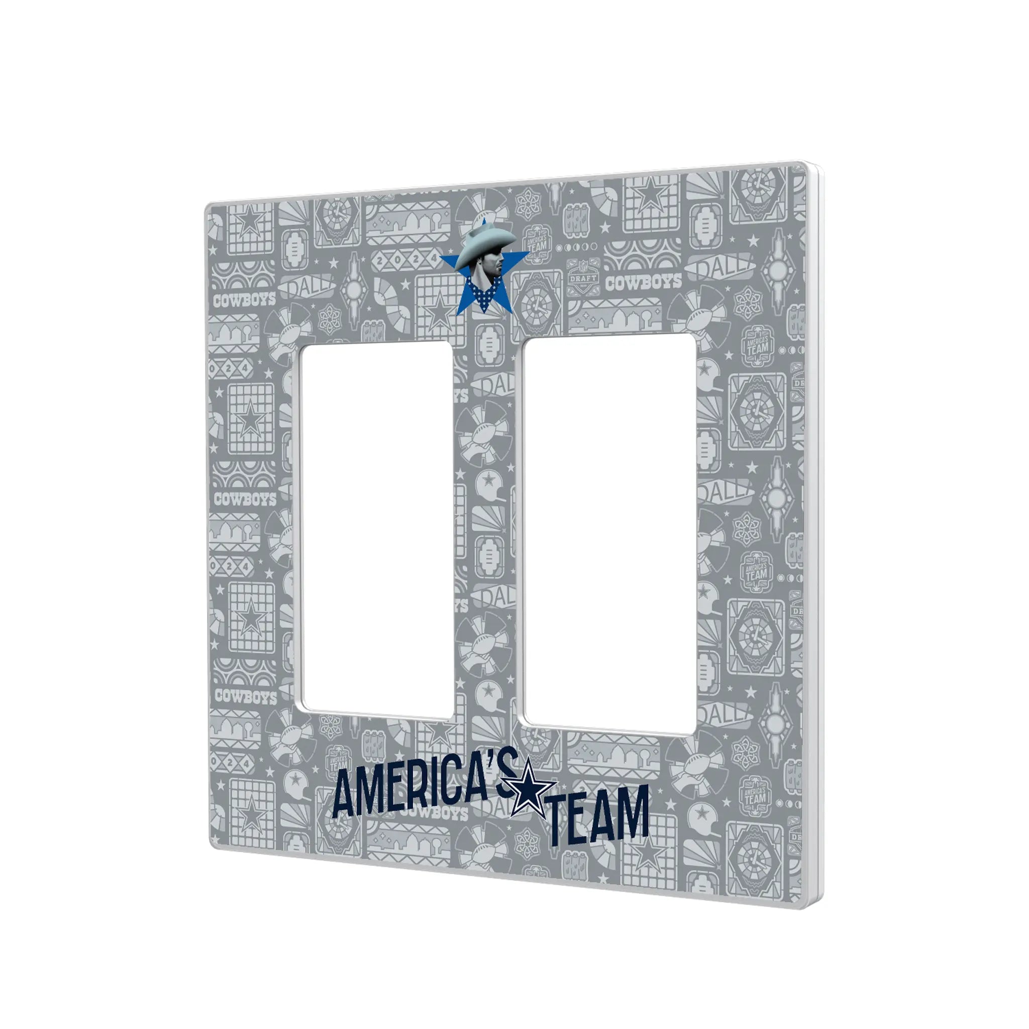 Dallas Cowboys 2024 Illustrated Limited Edition Hidden-Screw Light Switch Plate