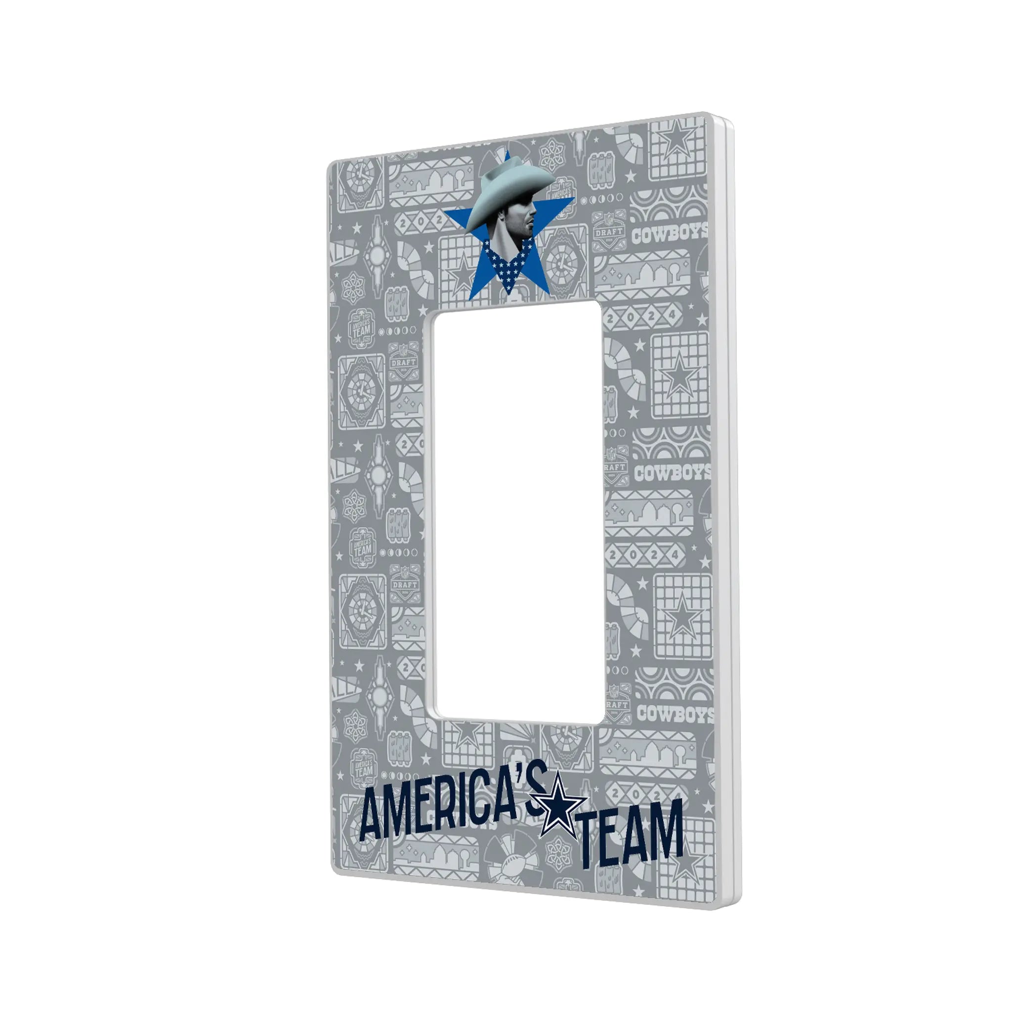 Dallas Cowboys 2024 Illustrated Limited Edition Hidden-Screw Light Switch Plate